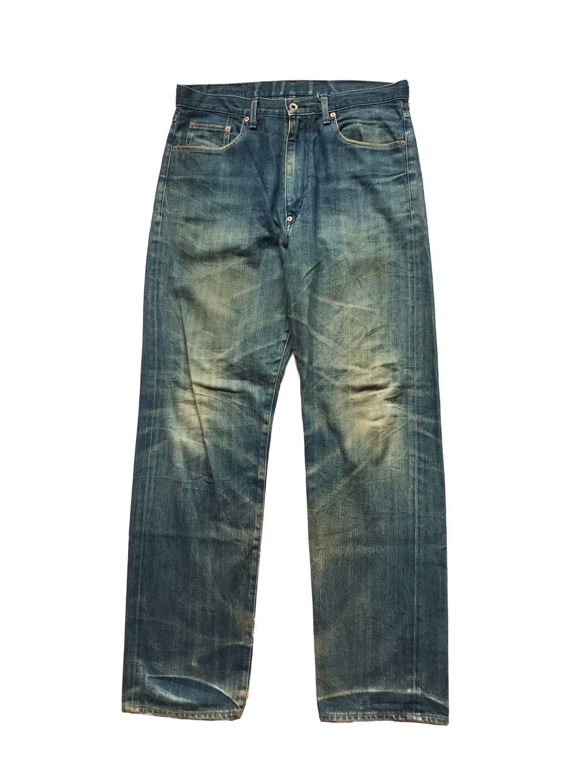 Post Overalls Post Overall Distressed Buckell Back Jeans Size US 35 - 2 Thumbnail
