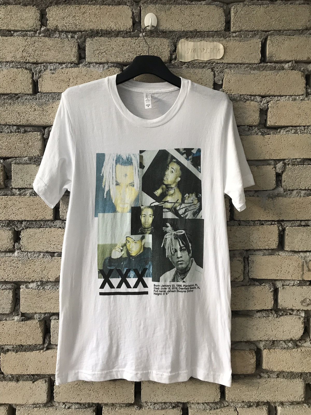 Band Tees × Canvas Janseh Dwayne Onfroy Tee Rapper Singer Triple X by Canvas Size US M / EU 48-50 / 2 - 1 Thumbnail