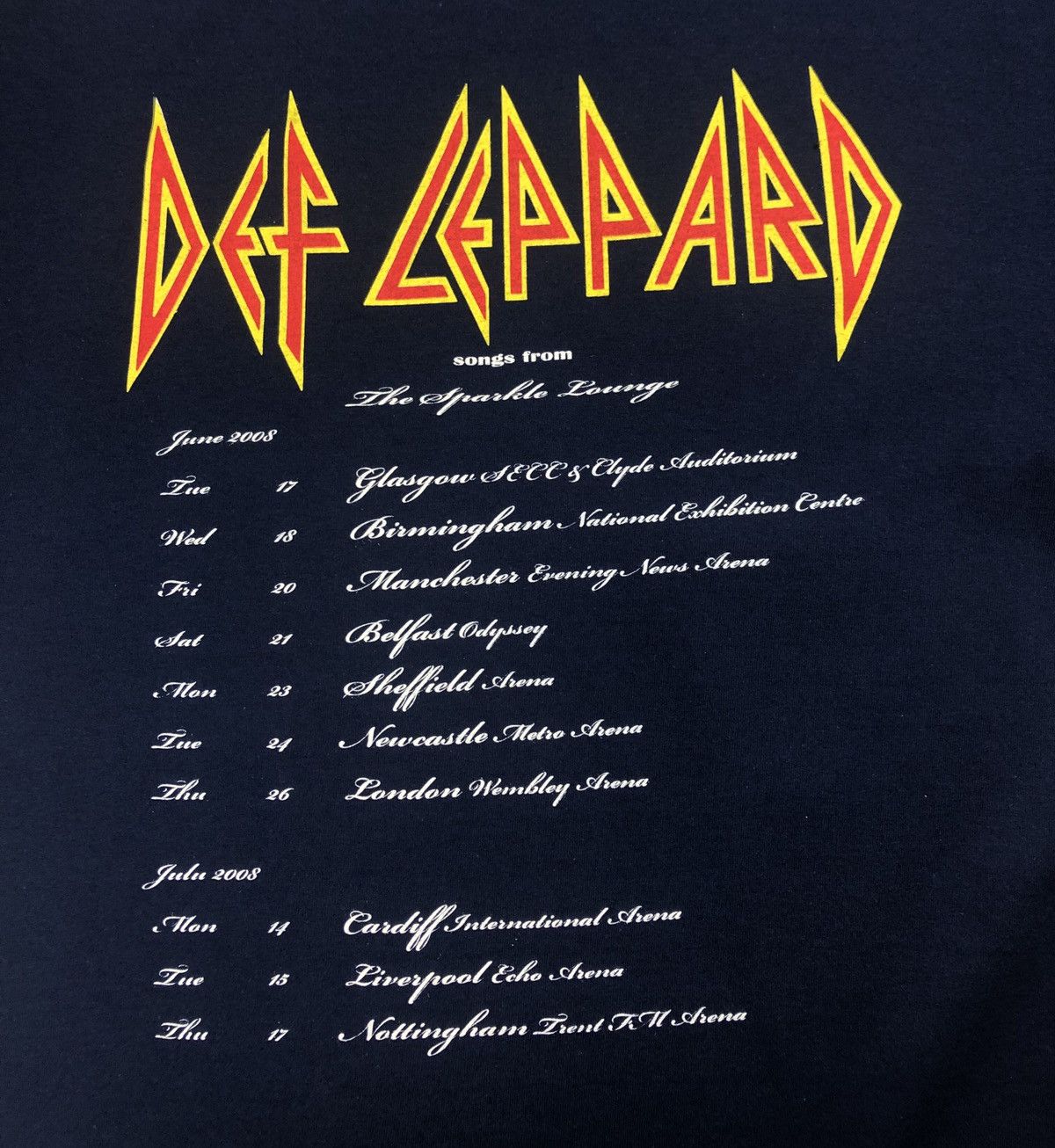 Def Leppard × Vintage Def Leppard 2008 t-shirt Size US XL / EU 56 / 4 - 5 Thumbnail