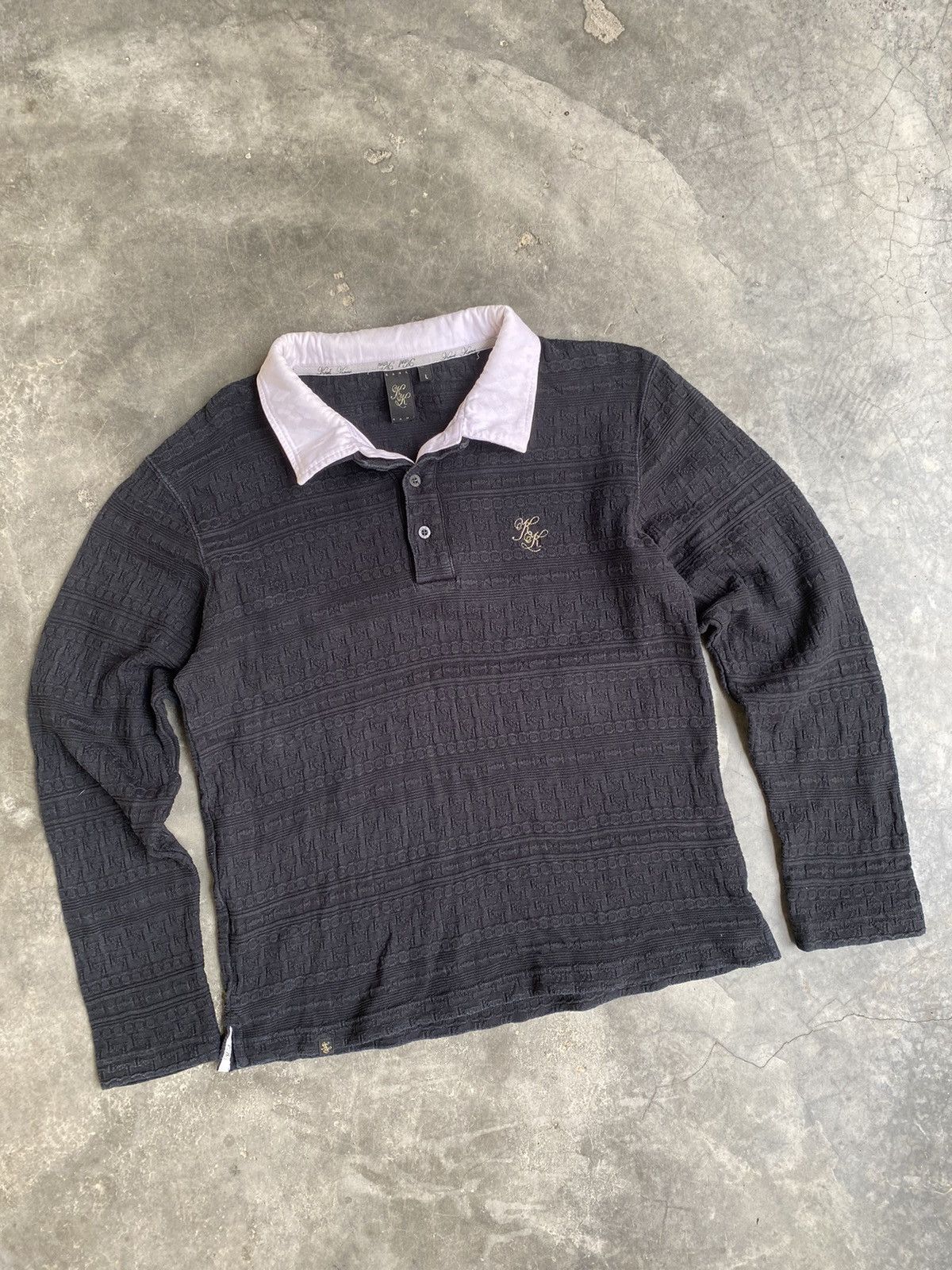 vintage karl kani monogram polo long sleeve
