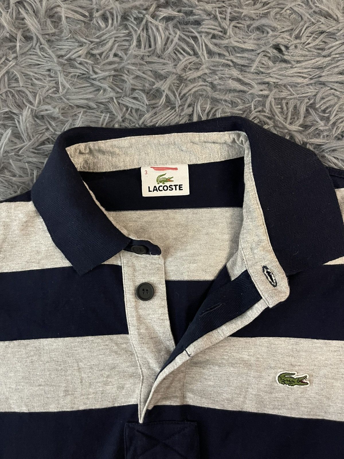 Lacoste × Vintage 🐊 Lacoste striped vintage rugby shirt Size US M / EU 48-50 / 2 - 2 Thumbnail