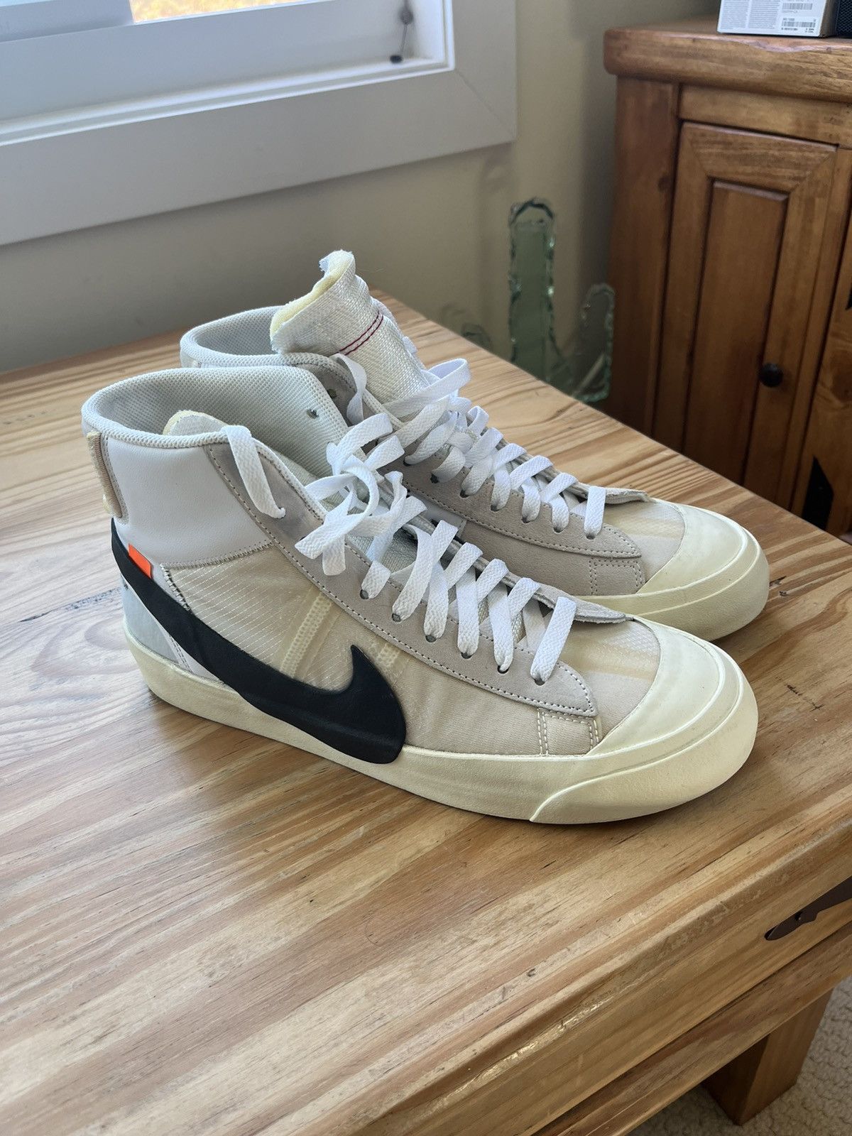 Off White x Nike Blazer Mid OG Hi Top Sneakers