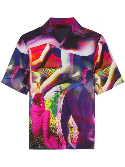 Prada "Statue" Print Shirt Size US S / EU 44-46 / 1 - 2 Thumbnail