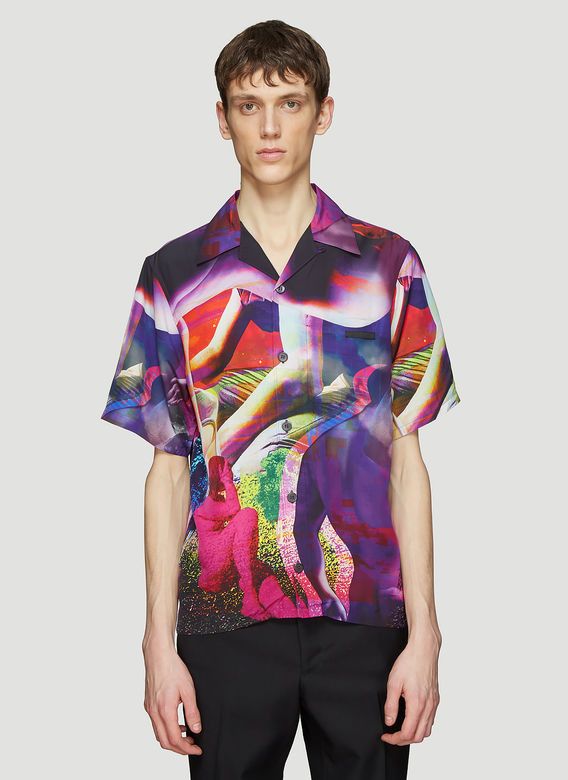 Prada "Statue" Print Shirt Size US S / EU 44-46 / 1 - 1 Thumbnail
