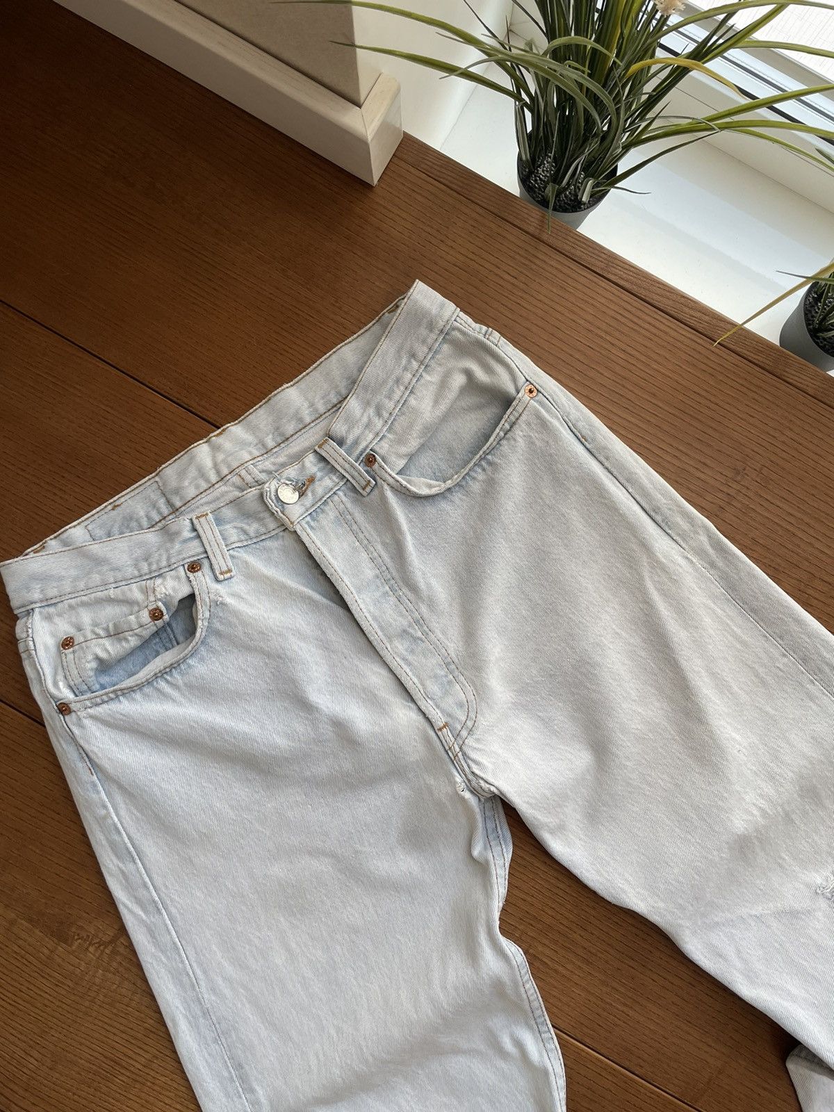 Levi's × Vintage Vintage 90’s Y2K Levi’s 501 Blue Stonewashed Denim Jeans Size US 31 - 5 Thumbnail