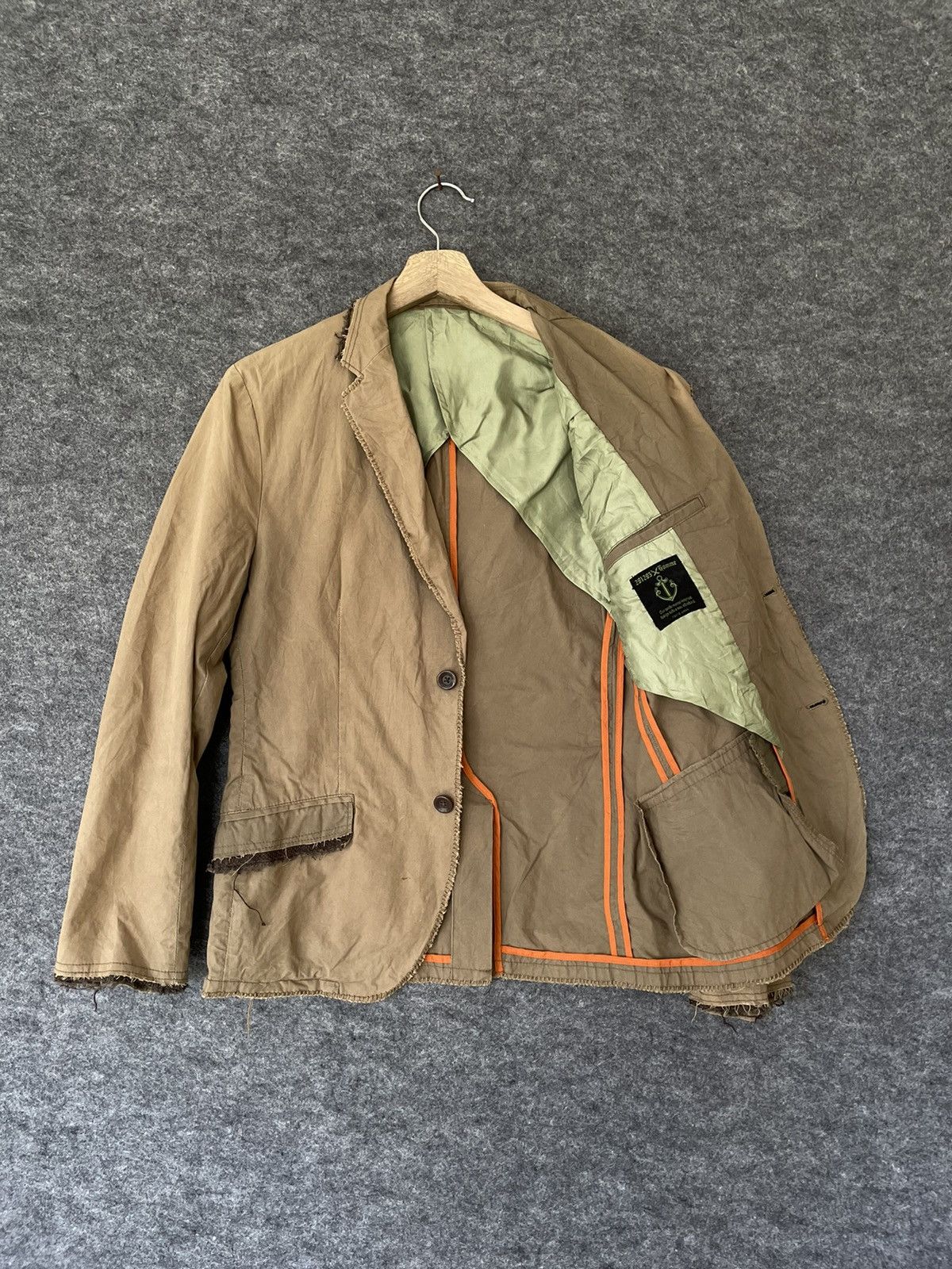Japanese Brand 291295 HOMME BORO BLAZER JACKET Size US S / EU 44-46 / 1 - 5 Thumbnail