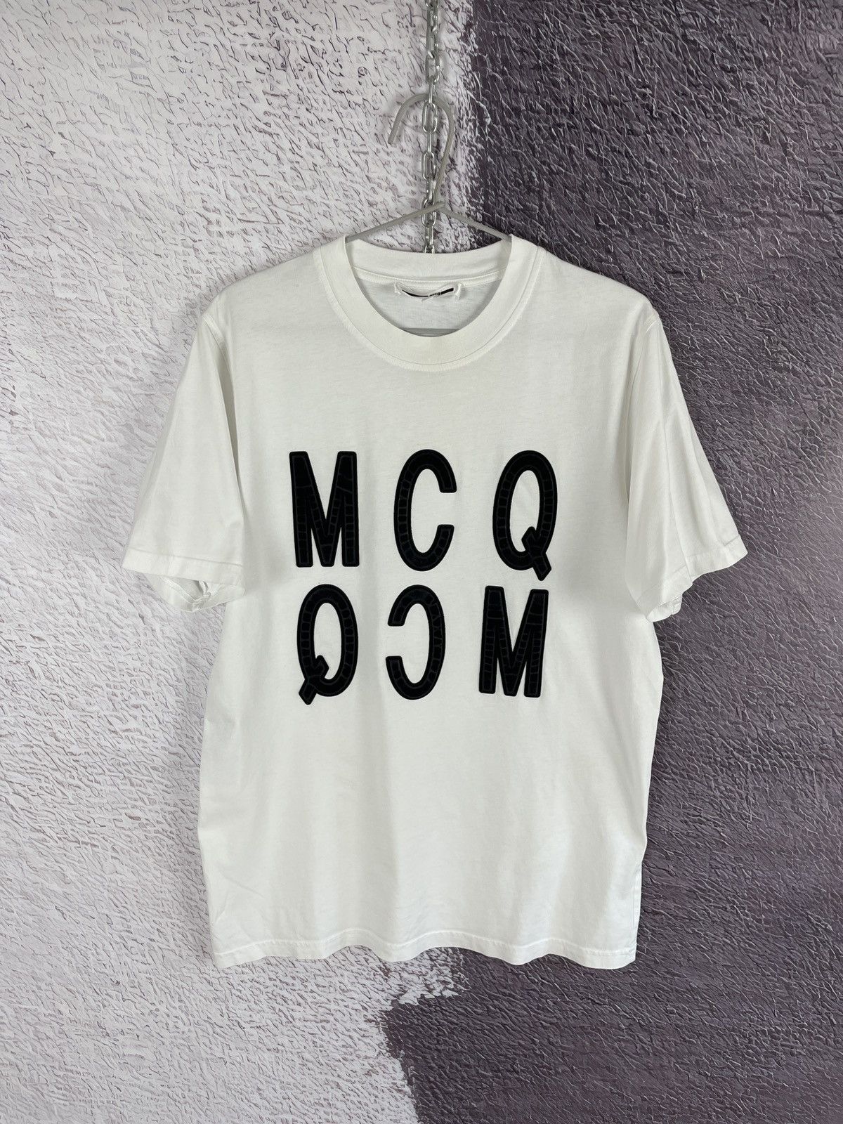 Alexander McQueen McQ Alexander McQueen big mirror logo white tee shirt Size US L / EU 52-54 / 3 - 1 Thumbnail