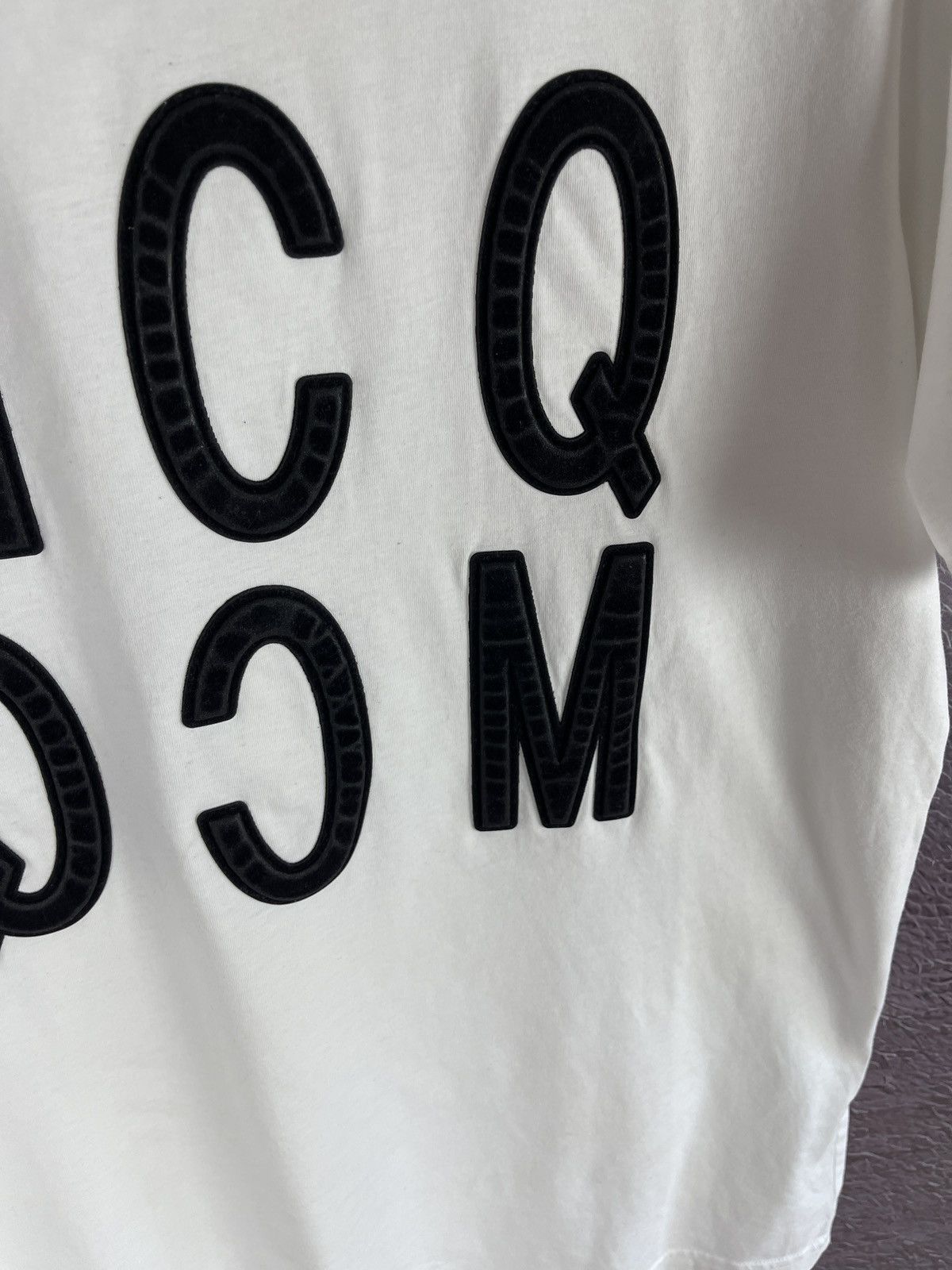 Alexander McQueen McQ Alexander McQueen big mirror logo white tee shirt Size US L / EU 52-54 / 3 - 8 Thumbnail