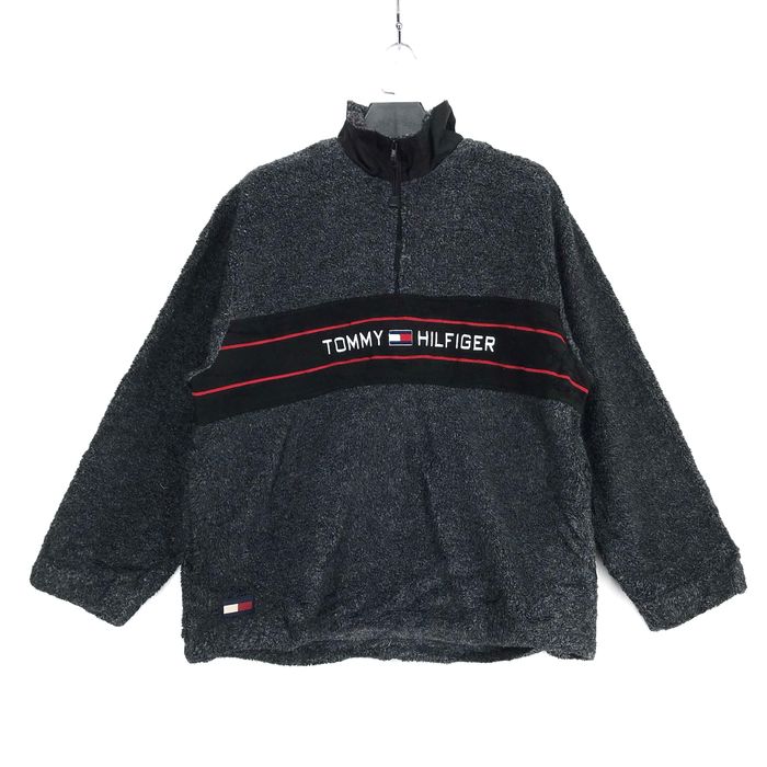 Vintage tommy hilfiger half 2024 zip