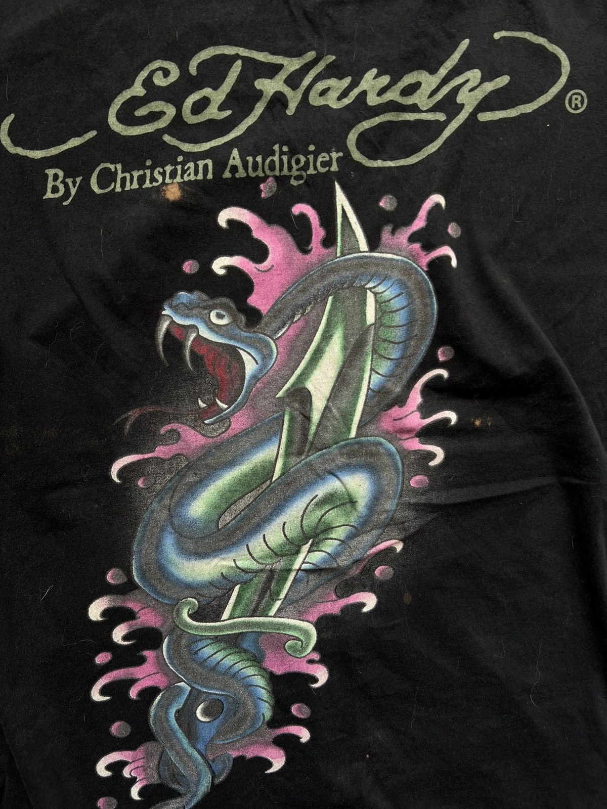 Christian Audigier × Ed Hardy × Vintage Vintage Y2K Ed Hardy by Christian Audigier Tee Shirt Size US M / EU 48-50 / 2 - 6 Thumbnail