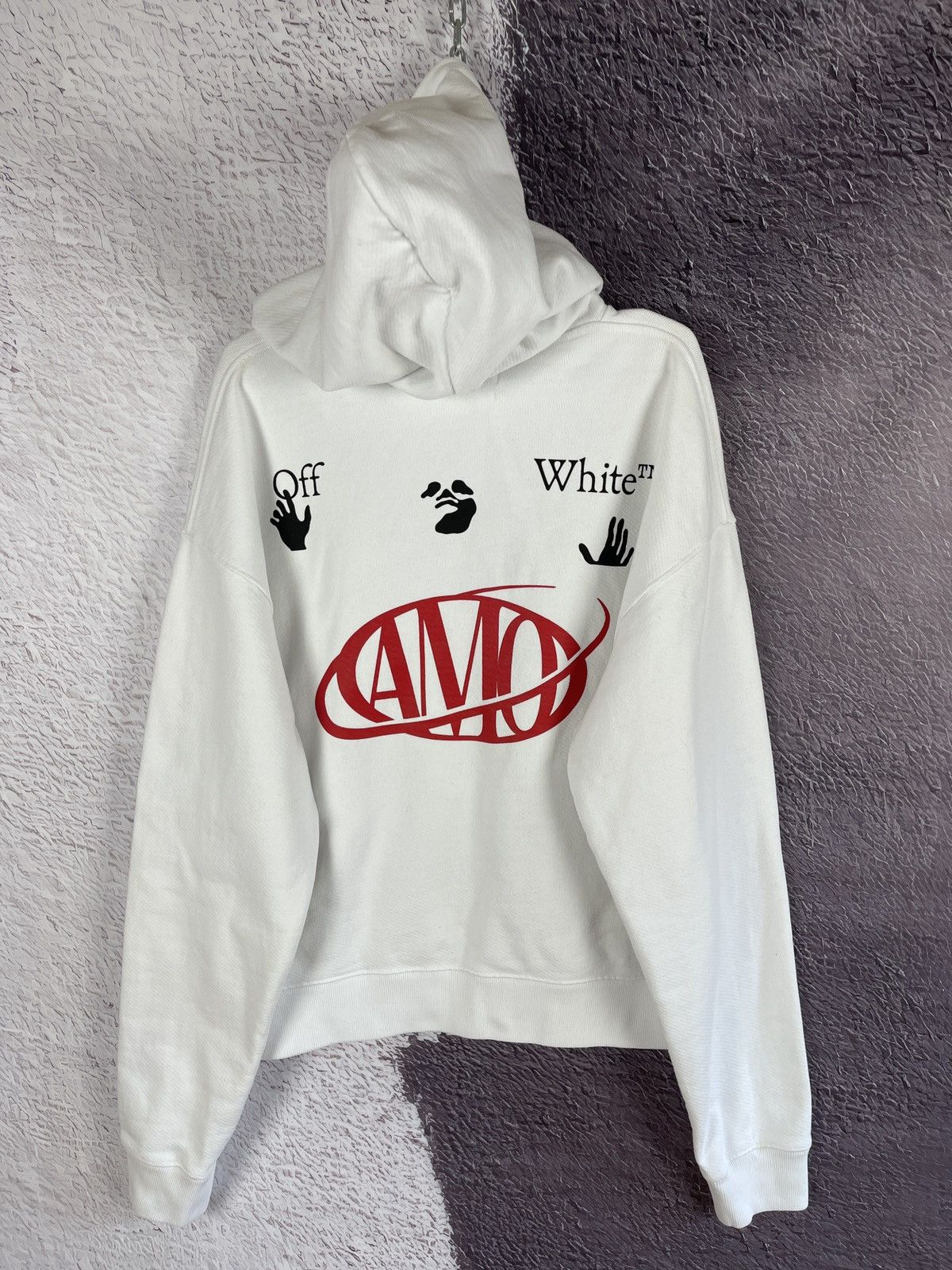 Off-White Off-White Artwork c/o AMO/Samir Bantal big logo hoodie Size US M / EU 48-50 / 2 - 25 Thumbnail