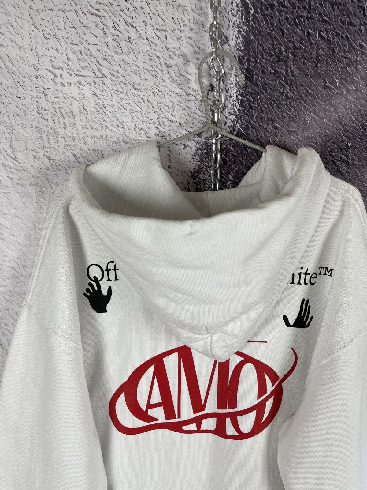 Off-White Off-White Artwork c/o AMO/Samir Bantal big logo hoodie Size US M / EU 48-50 / 2 - 24 Thumbnail
