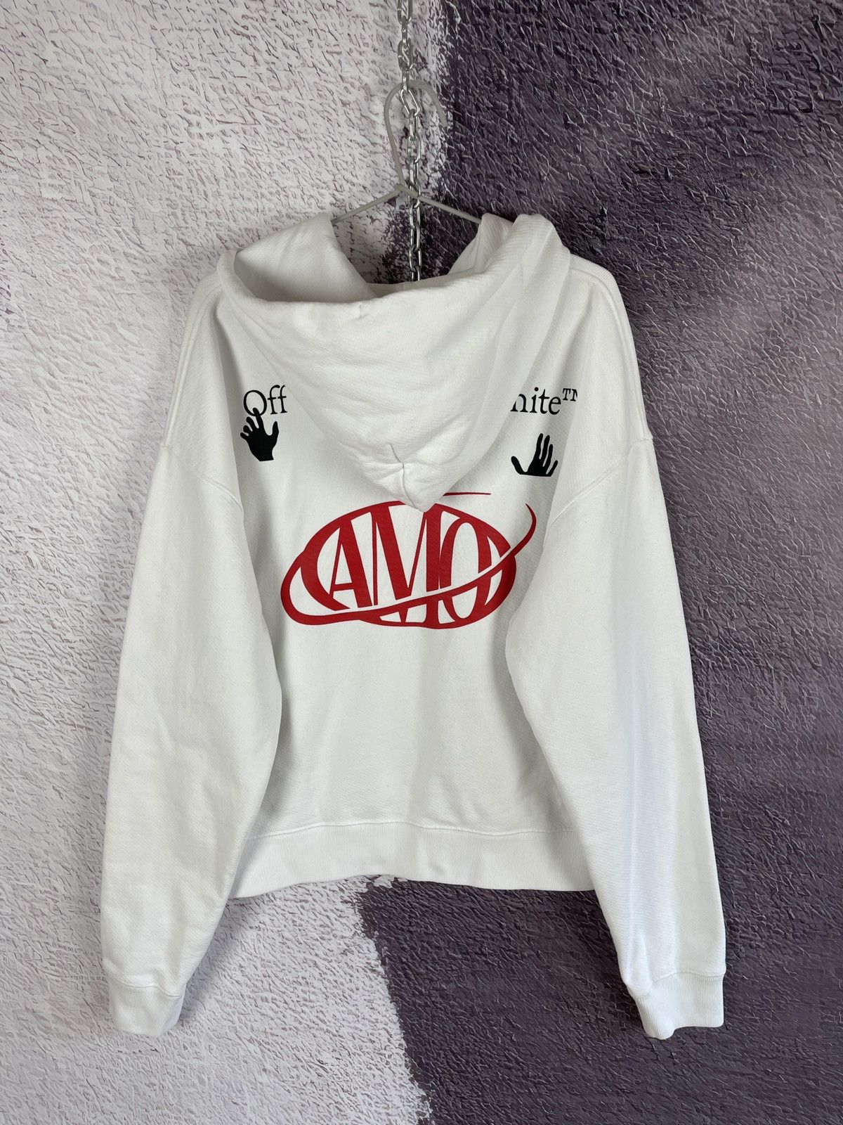 Off-White Off-White Artwork c/o AMO/Samir Bantal big logo hoodie Size US M / EU 48-50 / 2 - 22 Thumbnail