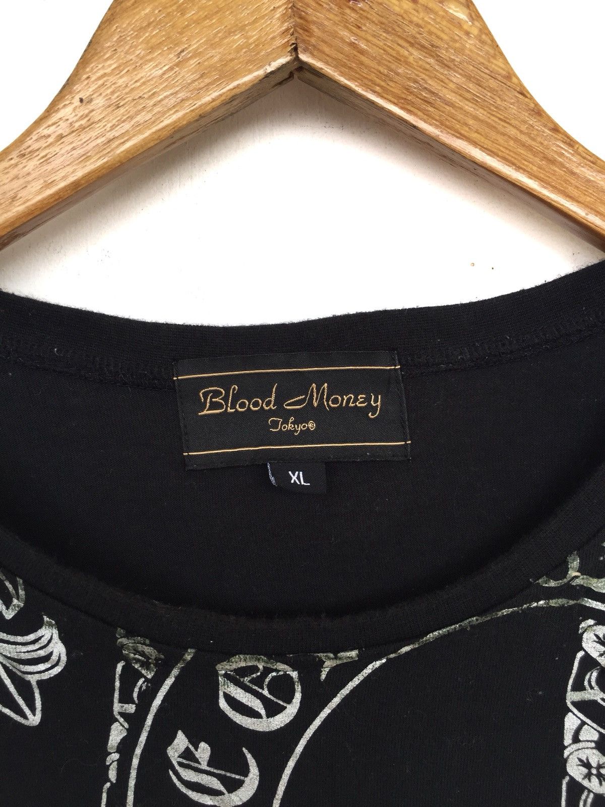 Vintage 🇯🇵 Bloody Money Overprinted Chrome Heart LS Shirt Size US M / EU 48-50 / 2 - 6 Thumbnail