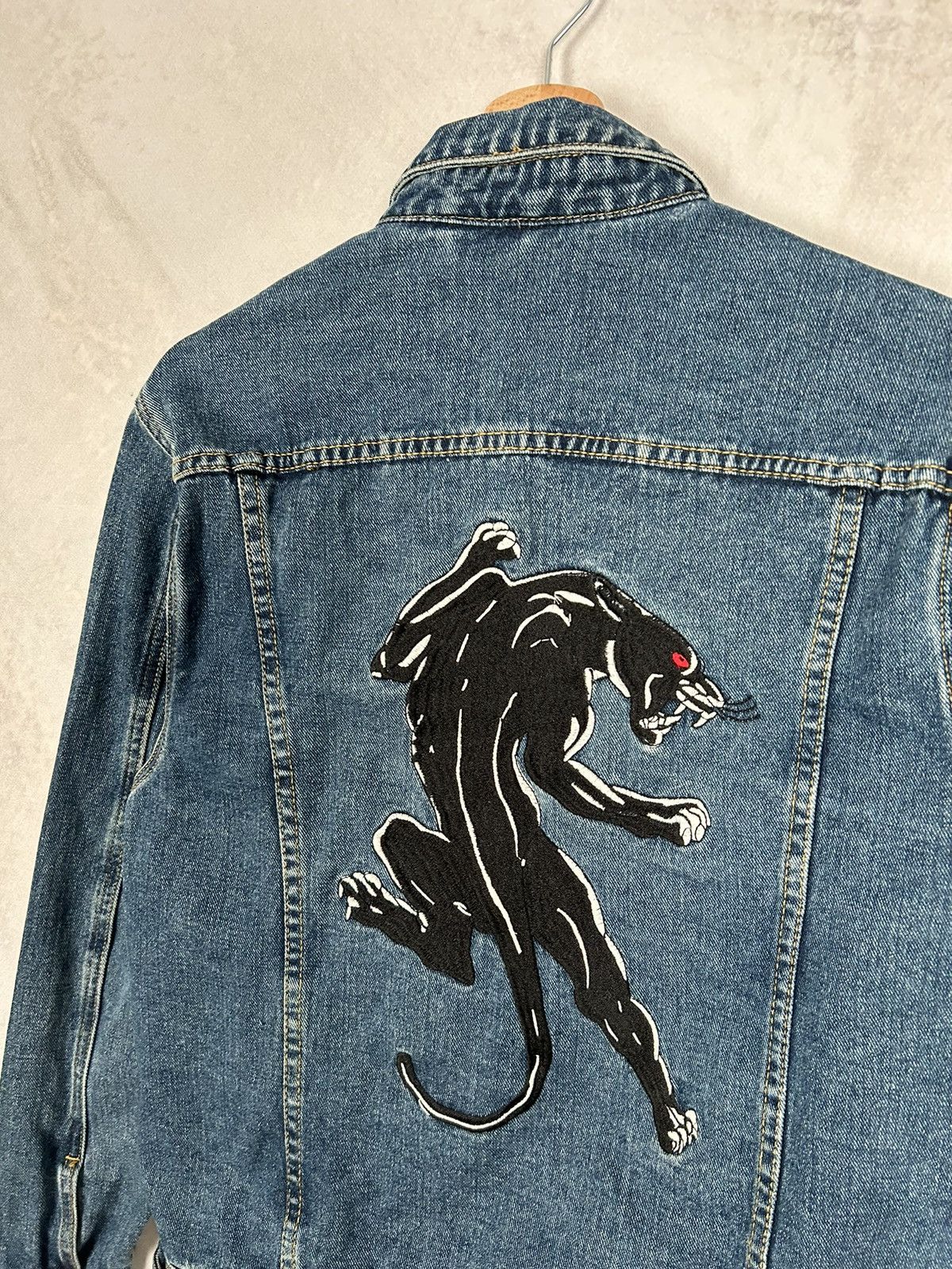 Other Vintage Denim Jacket Embroidered Panther Animal Y2K 90s Size US S / EU 44-46 / 1 - 3 Thumbnail