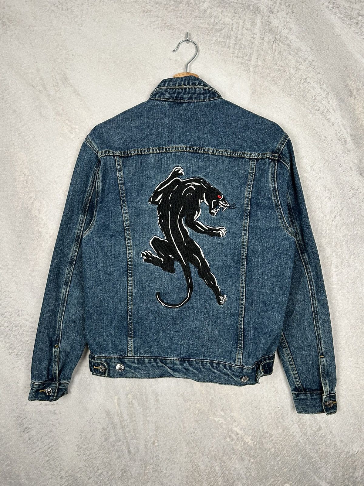 Other Vintage Denim Jacket Embroidered Panther Animal Y2K 90s Size US S / EU 44-46 / 1 - 1 Thumbnail