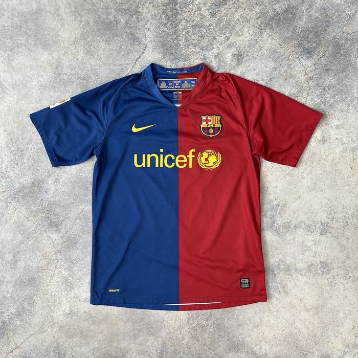 Nike 2008/09 NIKE FC BARCELONA HOME SOCCER SHIRT FOOTBALL JERSEY