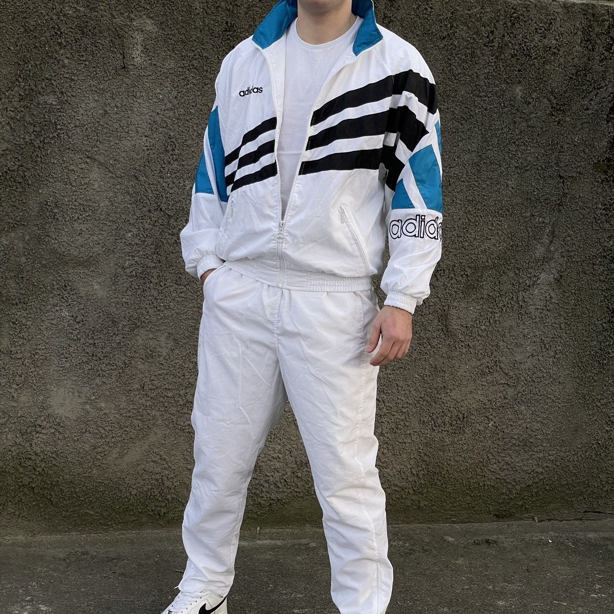 Adidas × Vintage Vintage Adidas Tracksuit pants+jacket 90S Y2K Streetwear Hyp Size 40S - 1 Thumbnail