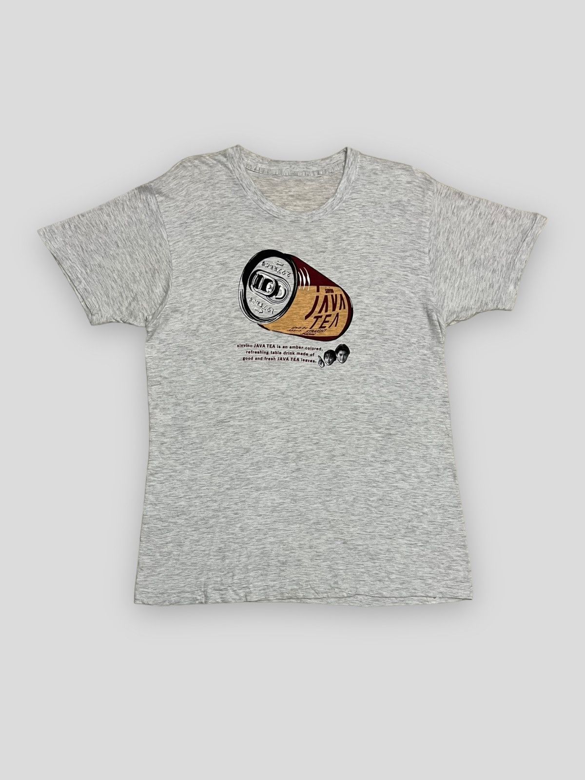 image of Vintage Promo Tee Japan Tradition Java Tea Good & Fresh in Grey, Men's (Size Medium)