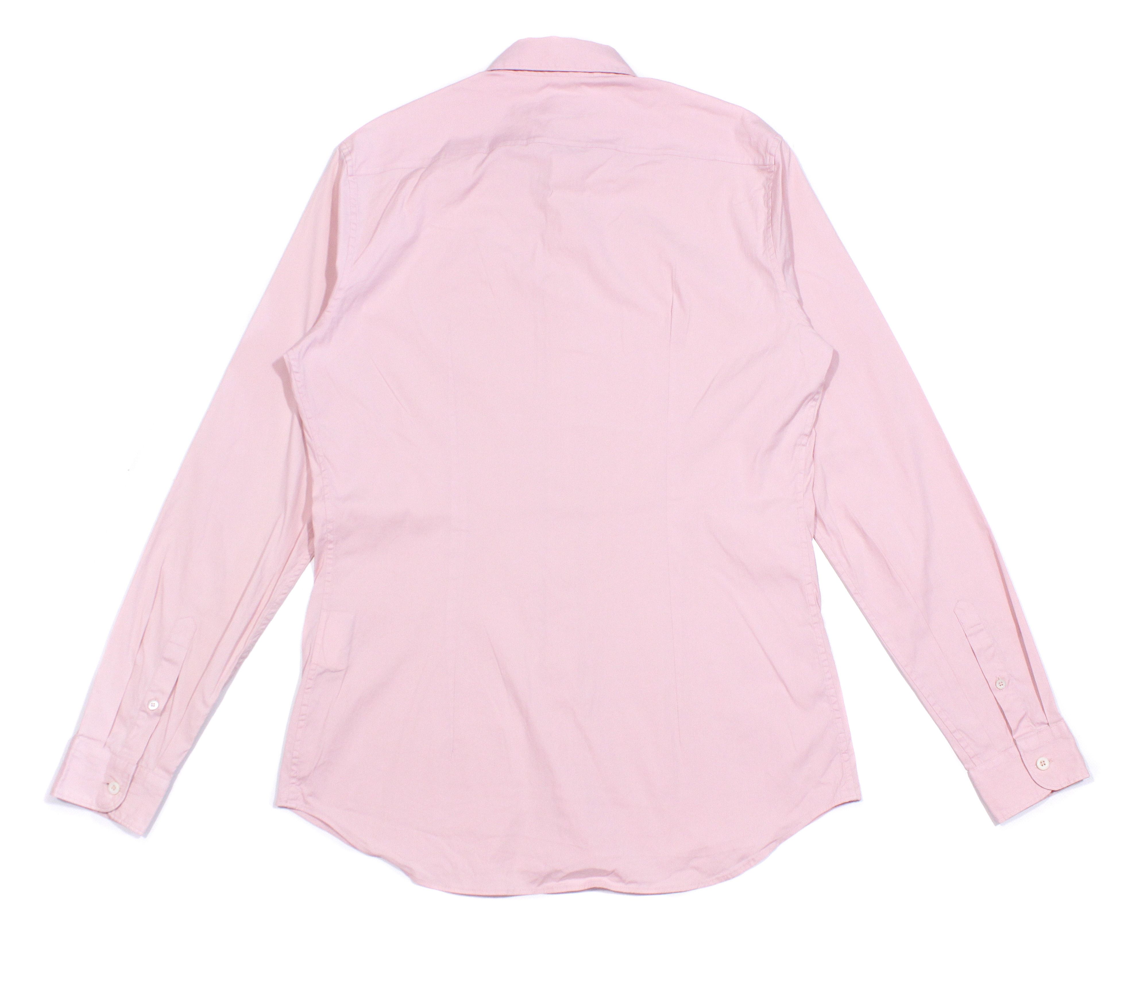 Prada 2017 Pink Dress Cotton Nylon Stretch Shirt Size US M / EU 48-50 / 2 - 2 Thumbnail