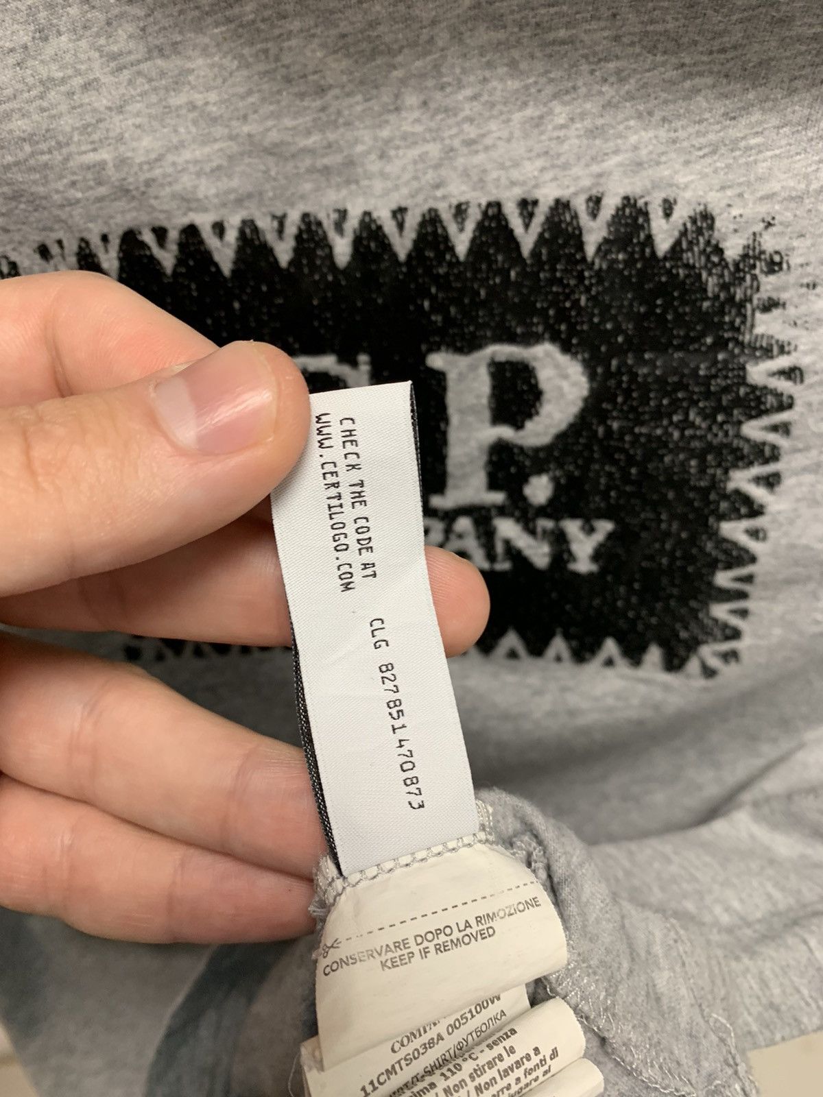 C.P. Company C.P. Company big logo grey t-shirt S size Size US S / EU 44-46 / 1 - 5 Thumbnail