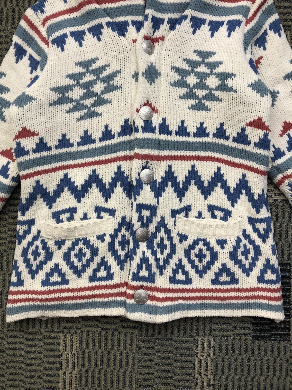 Native Hula Lani Hawaii Native Navajo Cableknit Jacket Size M / US 6-8 / IT 42-44 - 4 Thumbnail