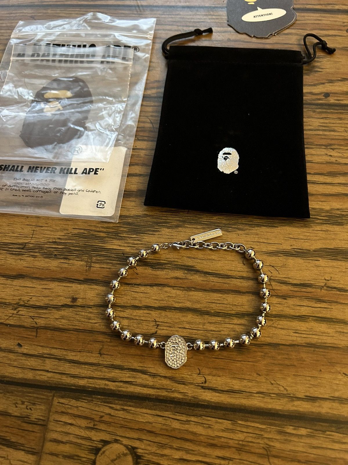 Pre-owned Silver Ape Head Bracelet