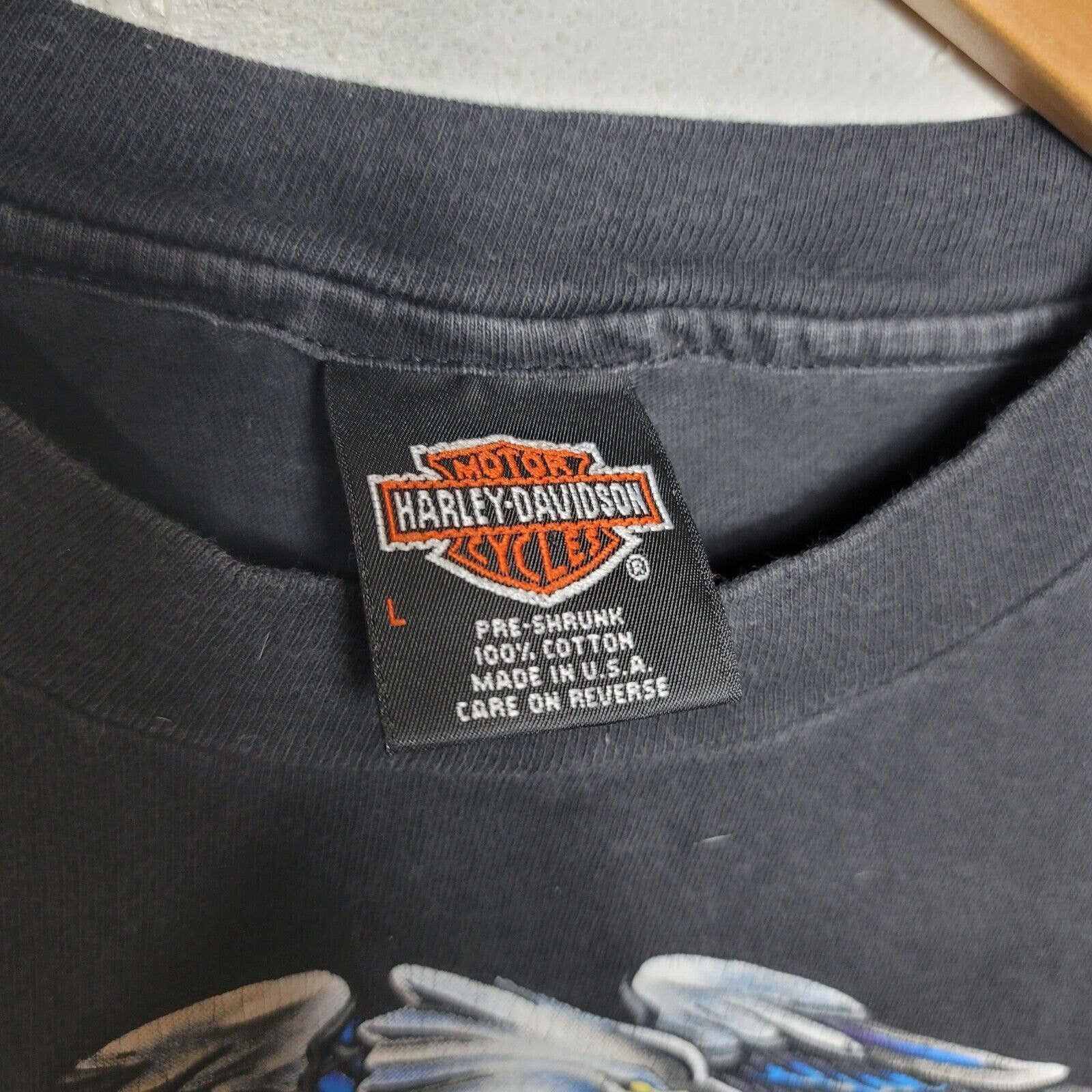 Vintage VTG 1995 Harley Davidson Eagle Barnett El Paso Texas T-Shirt Size US L / EU 52-54 / 3 - 9 Thumbnail