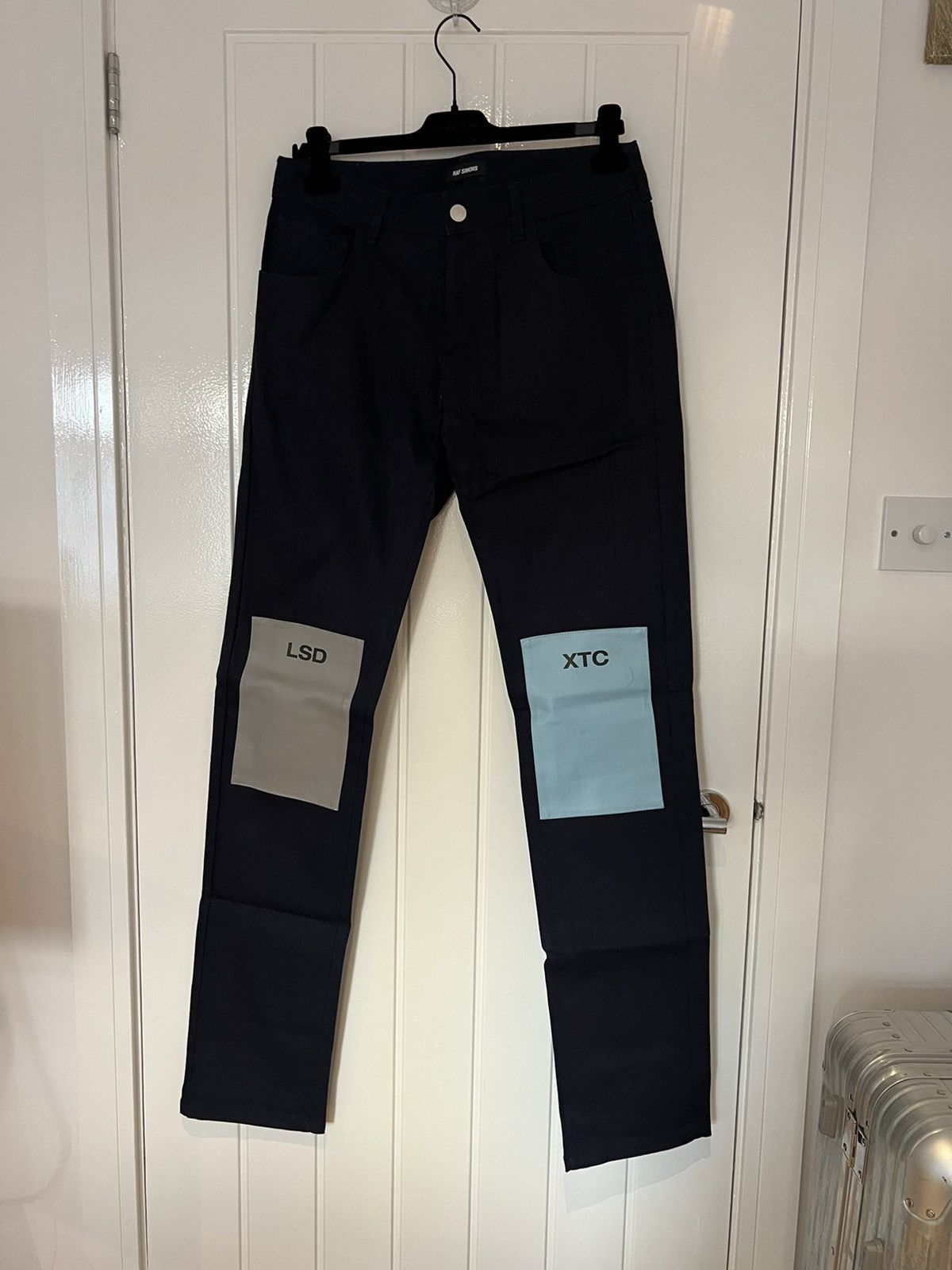 image of Raf Simons Drugs Denim in Blue, Men's (Size 30)