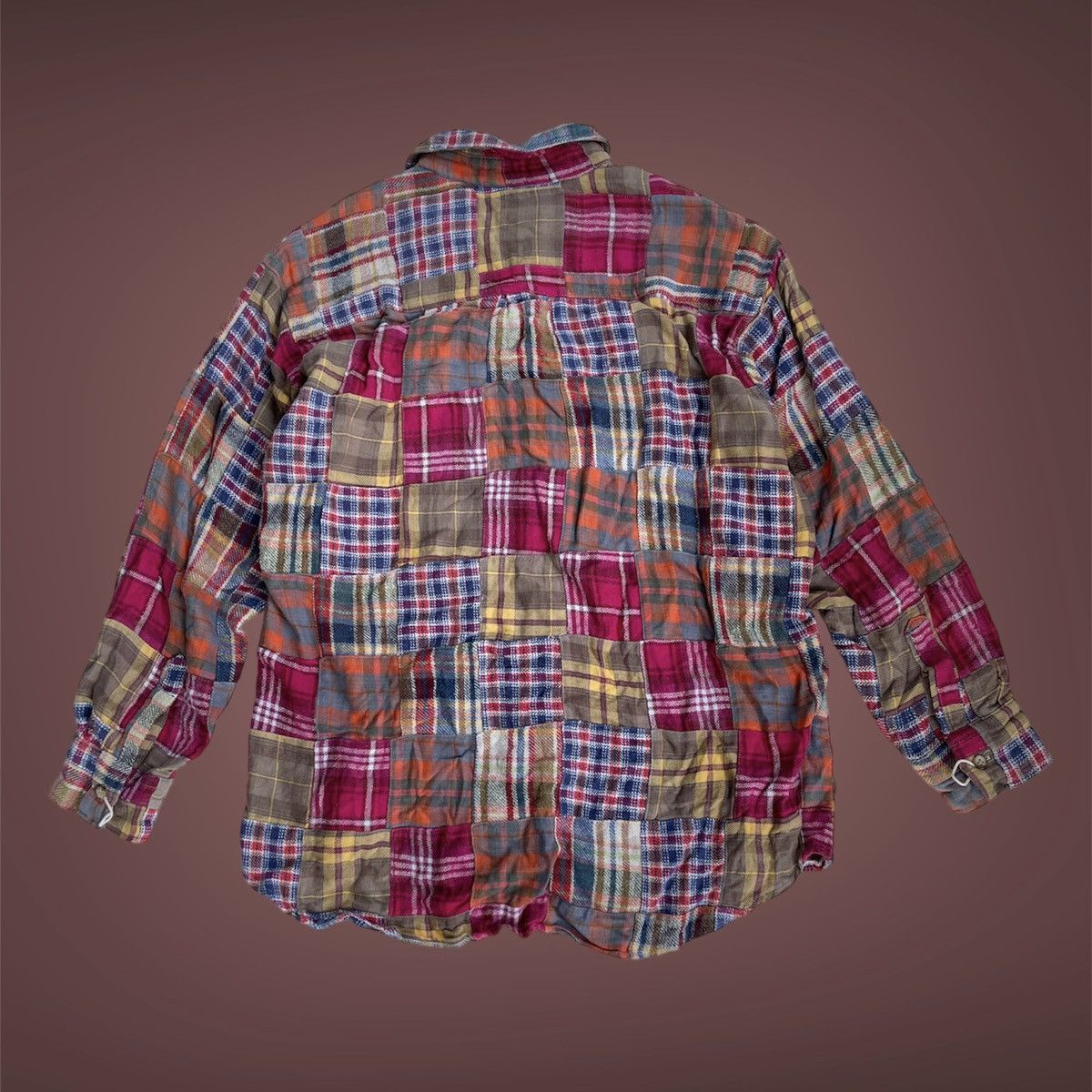 Japanese Brand Flanel Patchwork blue cross shirt RRL STYLE Size US M / EU 48-50 / 2 - 3 Thumbnail