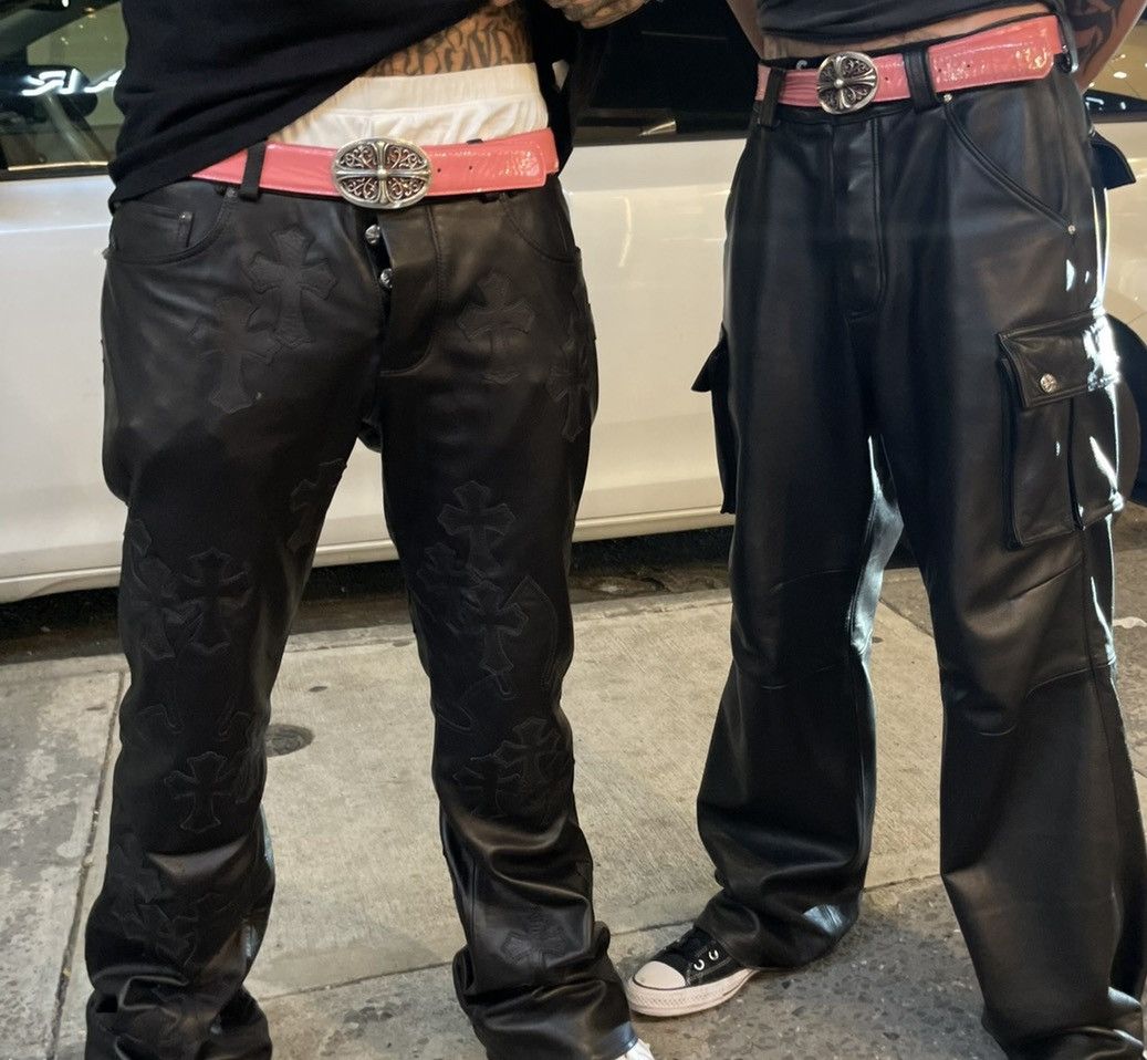 image of Chrome Hearts Pink Patten Leather Belt 32,34,36 4Gseller, Men's