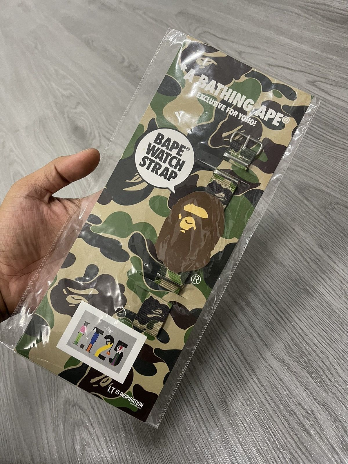 image of Bape 1St Camo Nato Watch 20Mm Strap in Camo Green, Men's