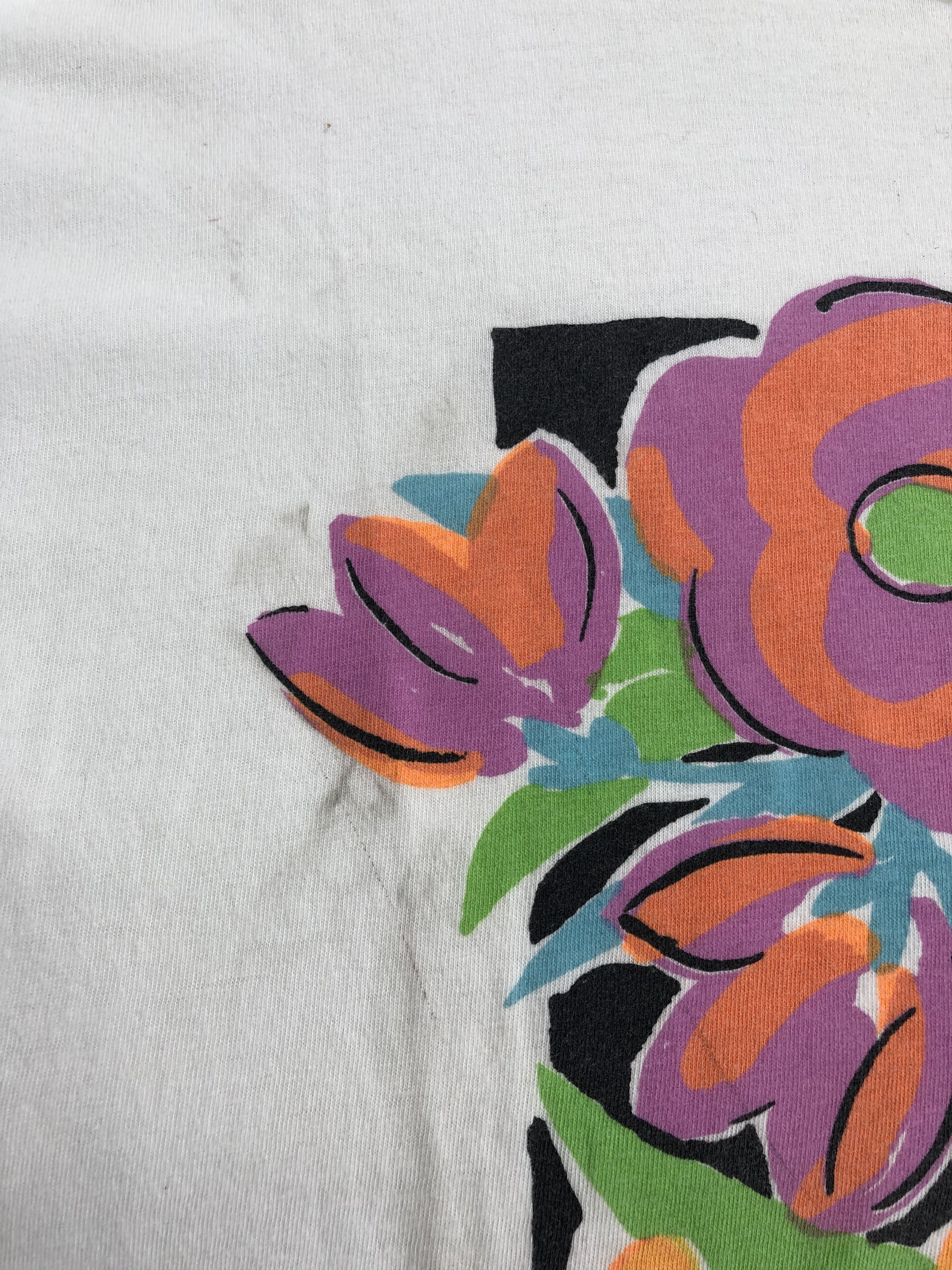 Designer × Vintage Vintage 90s Mary Quant London Tokyo Flowers T-shirt Size US XL / EU 56 / 4 - 5 Thumbnail