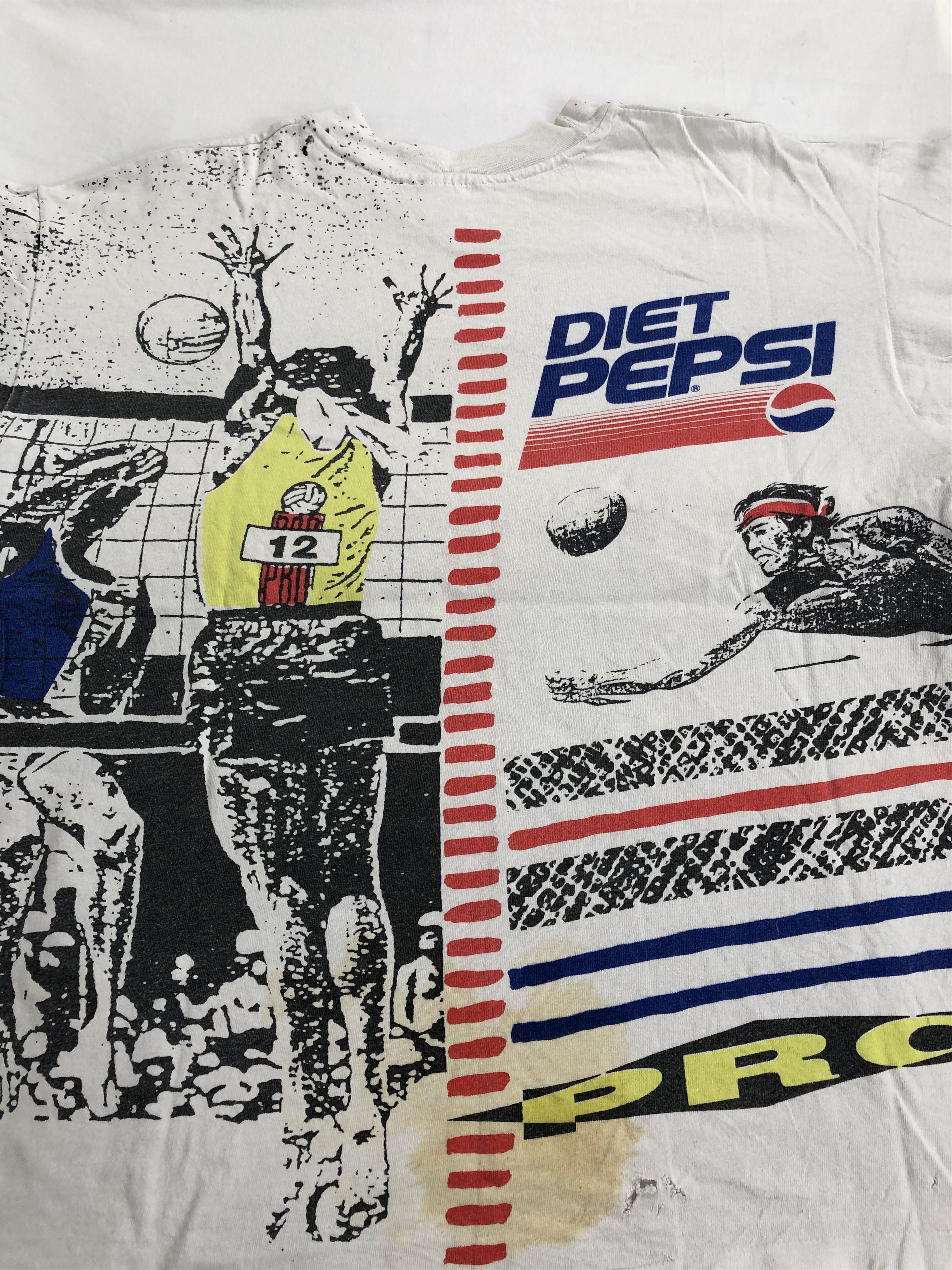 Pepsi Vintage 90s Pepsi Cola Diet Pepsi promo t-shirt (Coca Cola) Size US XL / EU 56 / 4 - 14 Thumbnail