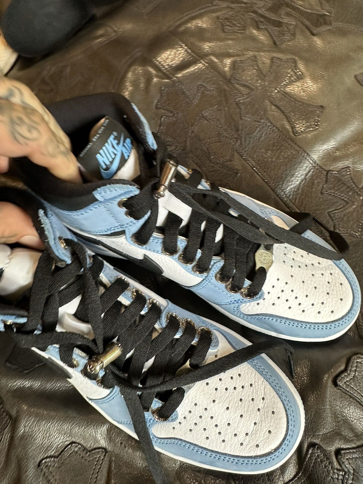 Chrome Hearts Chrome Hearts x Jordan 1 Sneakers NEW SZ 7 4Gseller Size US 7 / EU 40 - 12 Thumbnail