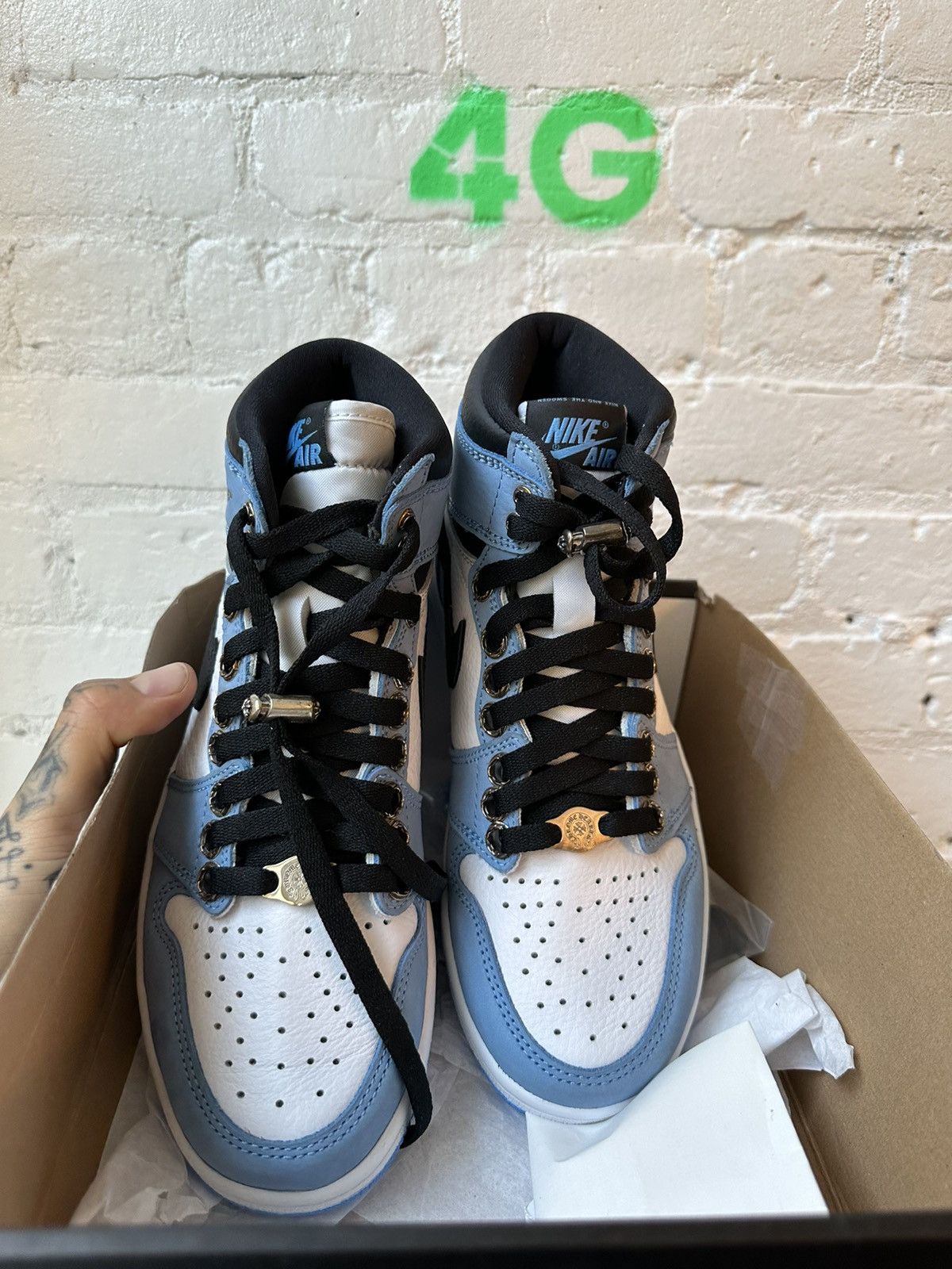 Chrome Hearts Chrome Hearts x Jordan 1 Sneakers NEW SZ 7 4Gseller Size US 7 / EU 40 - 4 Thumbnail