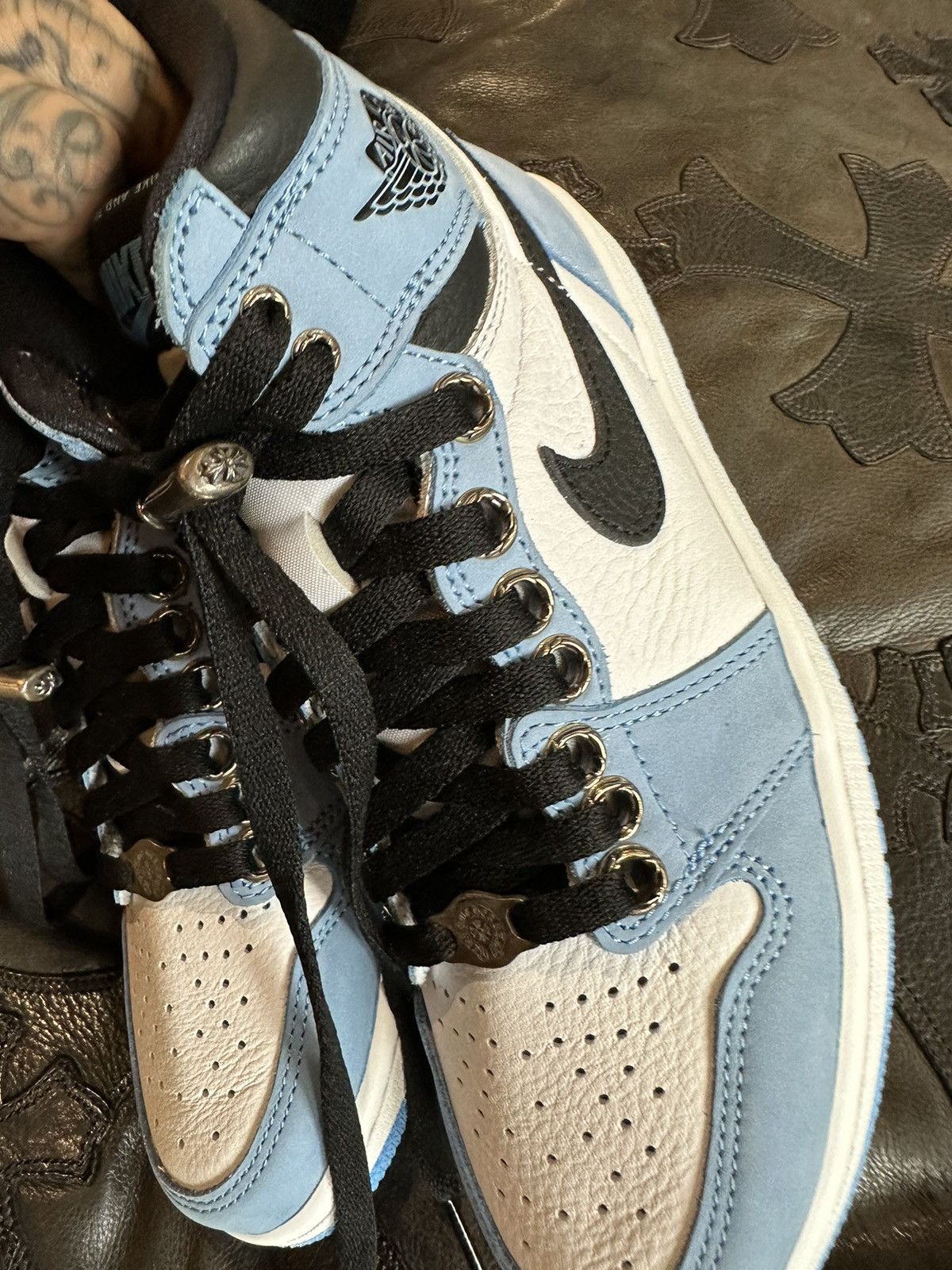 Chrome Hearts Chrome Hearts x Jordan 1 Sneakers NEW SZ 7 4Gseller Size US 7 / EU 40 - 9 Thumbnail