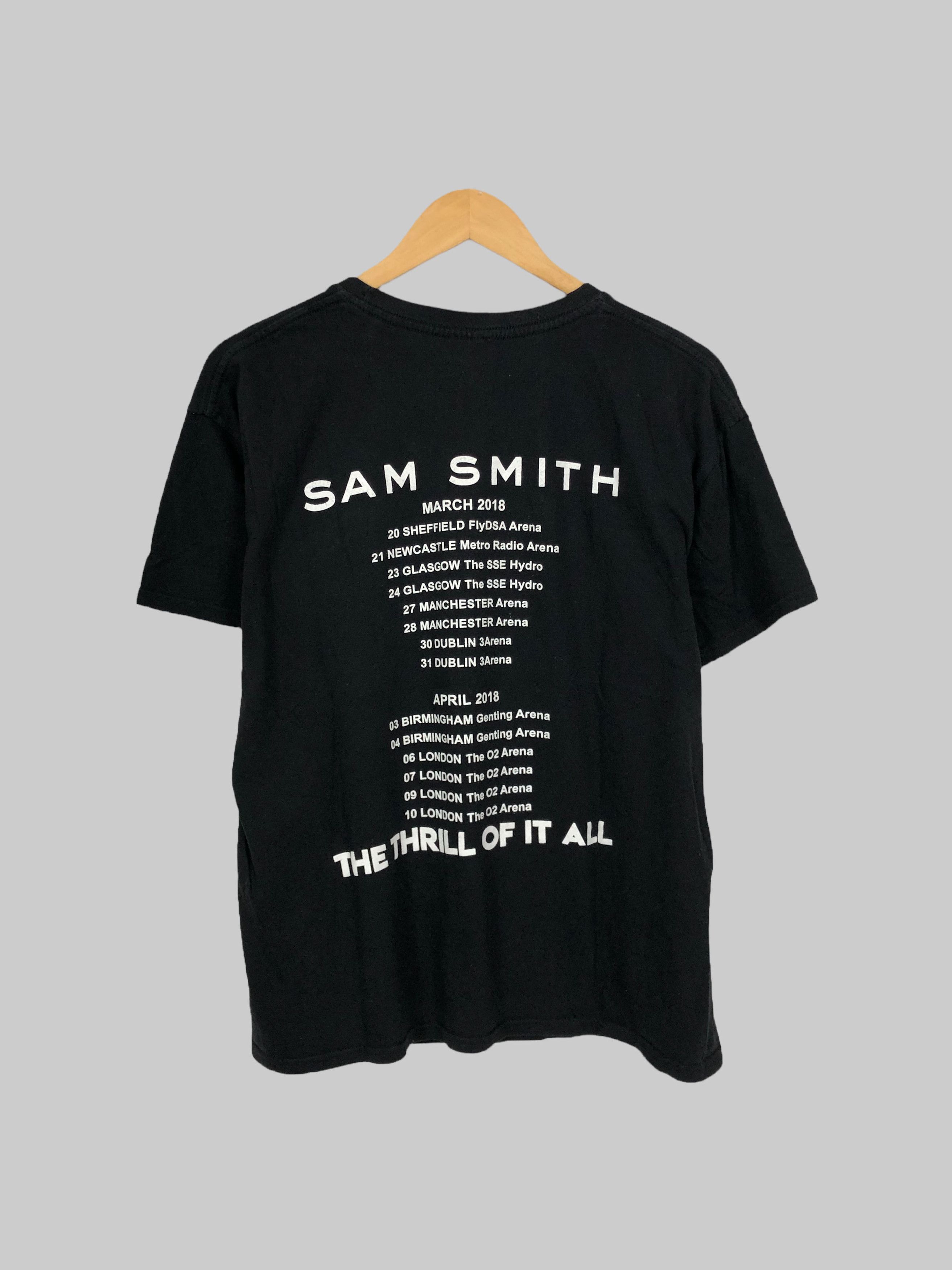 Band Tees Vintage 2018 Sam Smith (Ed Sheeran Bruno Mars Dua Lipa) Size US L / EU 52-54 / 3 - 2 Thumbnail