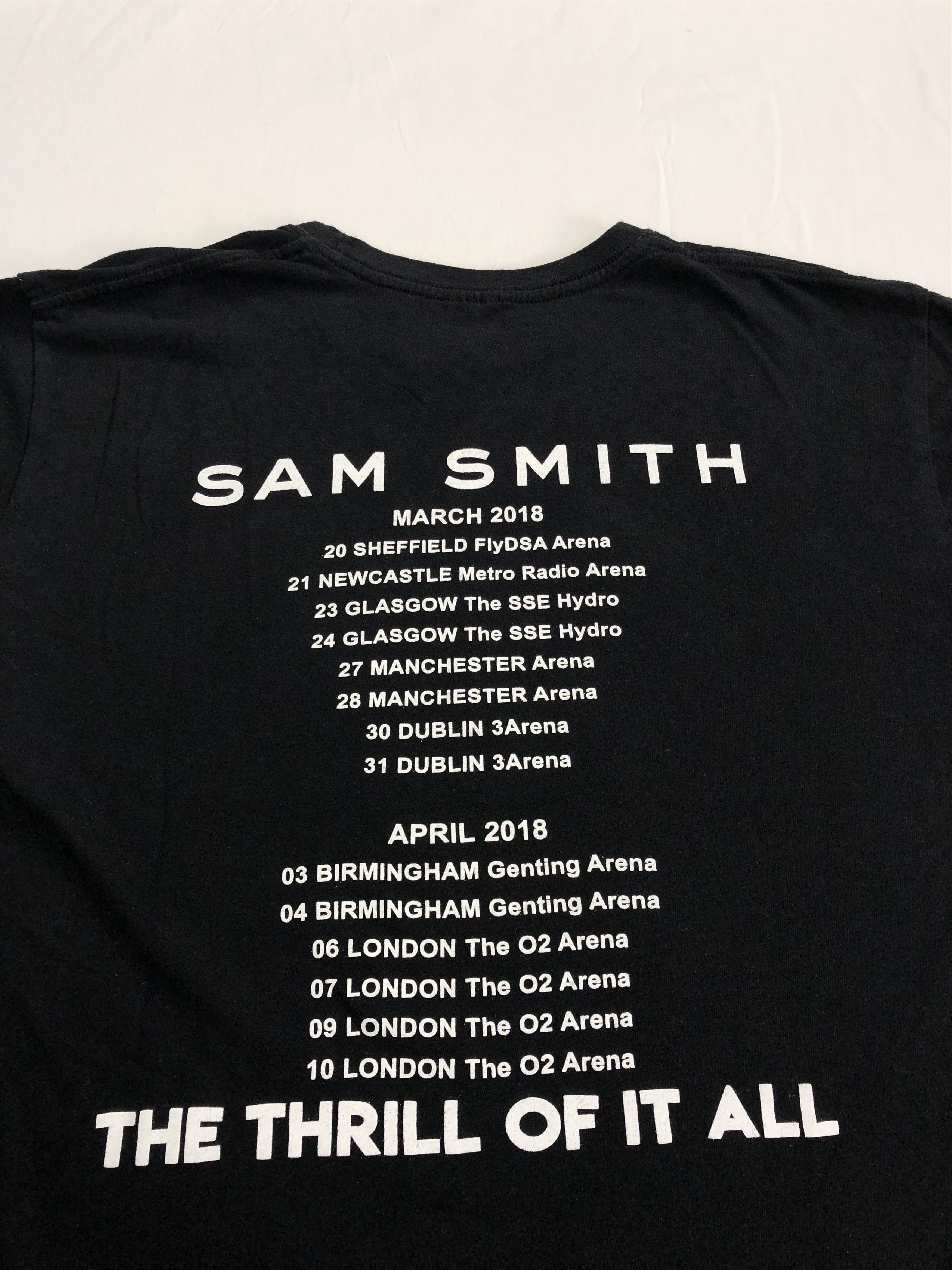 Band Tees Vintage 2018 Sam Smith (Ed Sheeran Bruno Mars Dua Lipa) Size US L / EU 52-54 / 3 - 6 Thumbnail