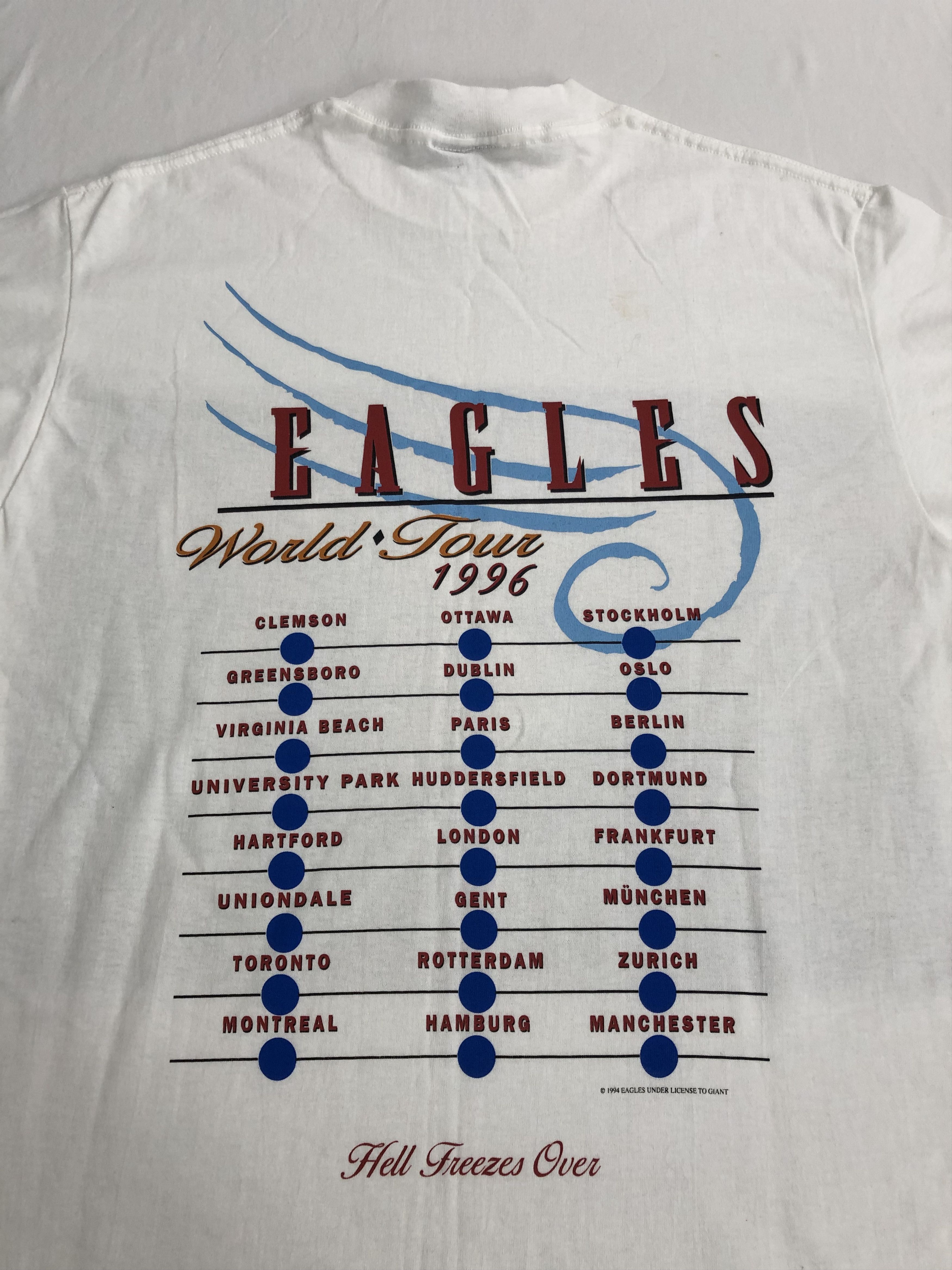 Band Tees Vintage 1994 Eagles (Fleetwood Mac Led Zeppelin Pink Floyd) Size US L / EU 52-54 / 3 - 7 Thumbnail