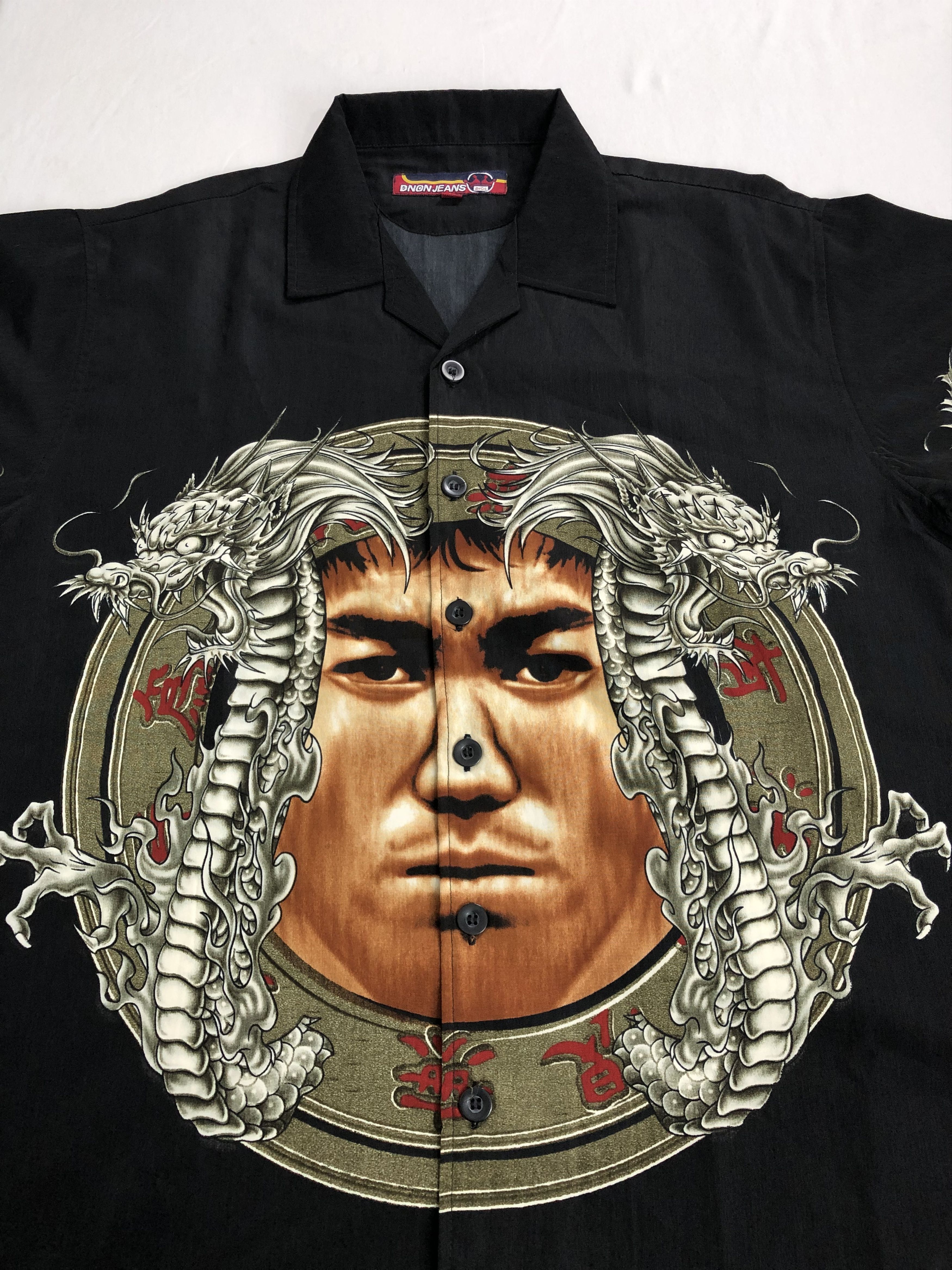 Japanese Brand Vintage Dnon Bruce Lee Dragon Shirt (Jackie Chan Muhammad) Size US M / EU 48-50 / 2 - 3 Thumbnail