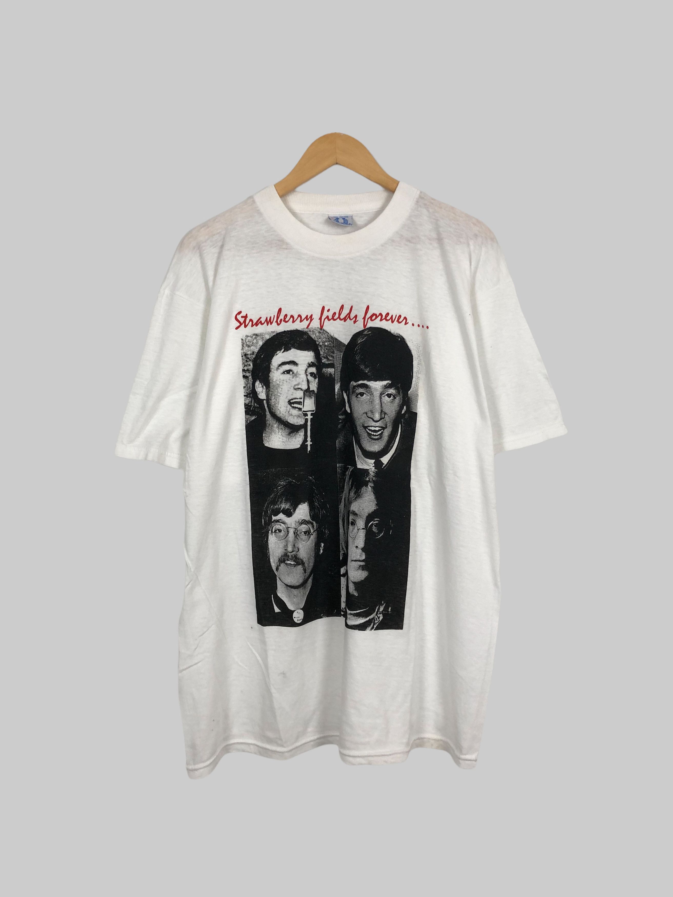Band Tees Vintage 90s The Beatles Strawberry Fields Forever t-shirt Size US XL / EU 56 / 4 - 1 Thumbnail