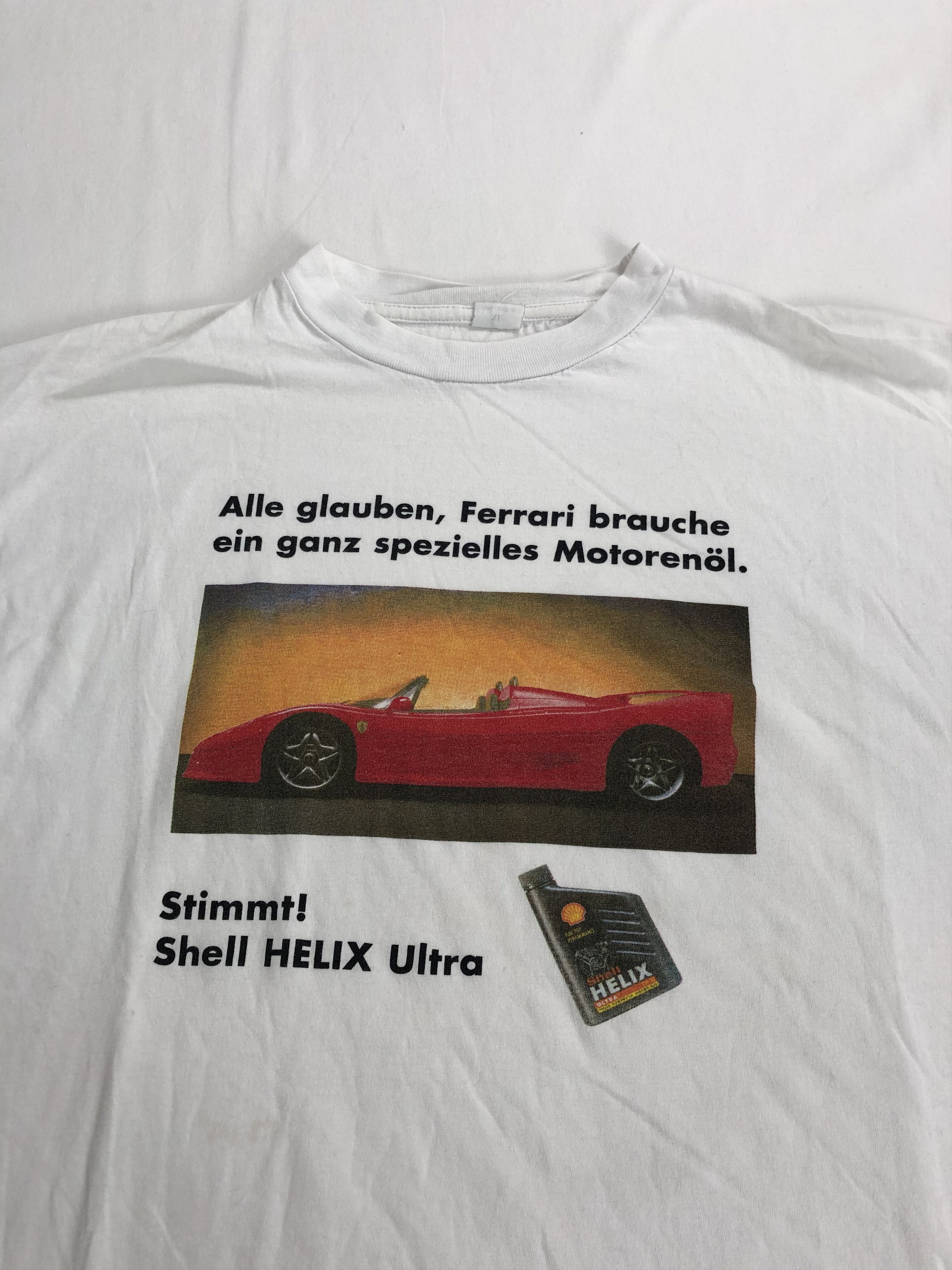 Ferrari Vintage 90s Ferrari Shell Helix Ultra Promo t-shirt Size US XL / EU 56 / 4 - 2 Thumbnail