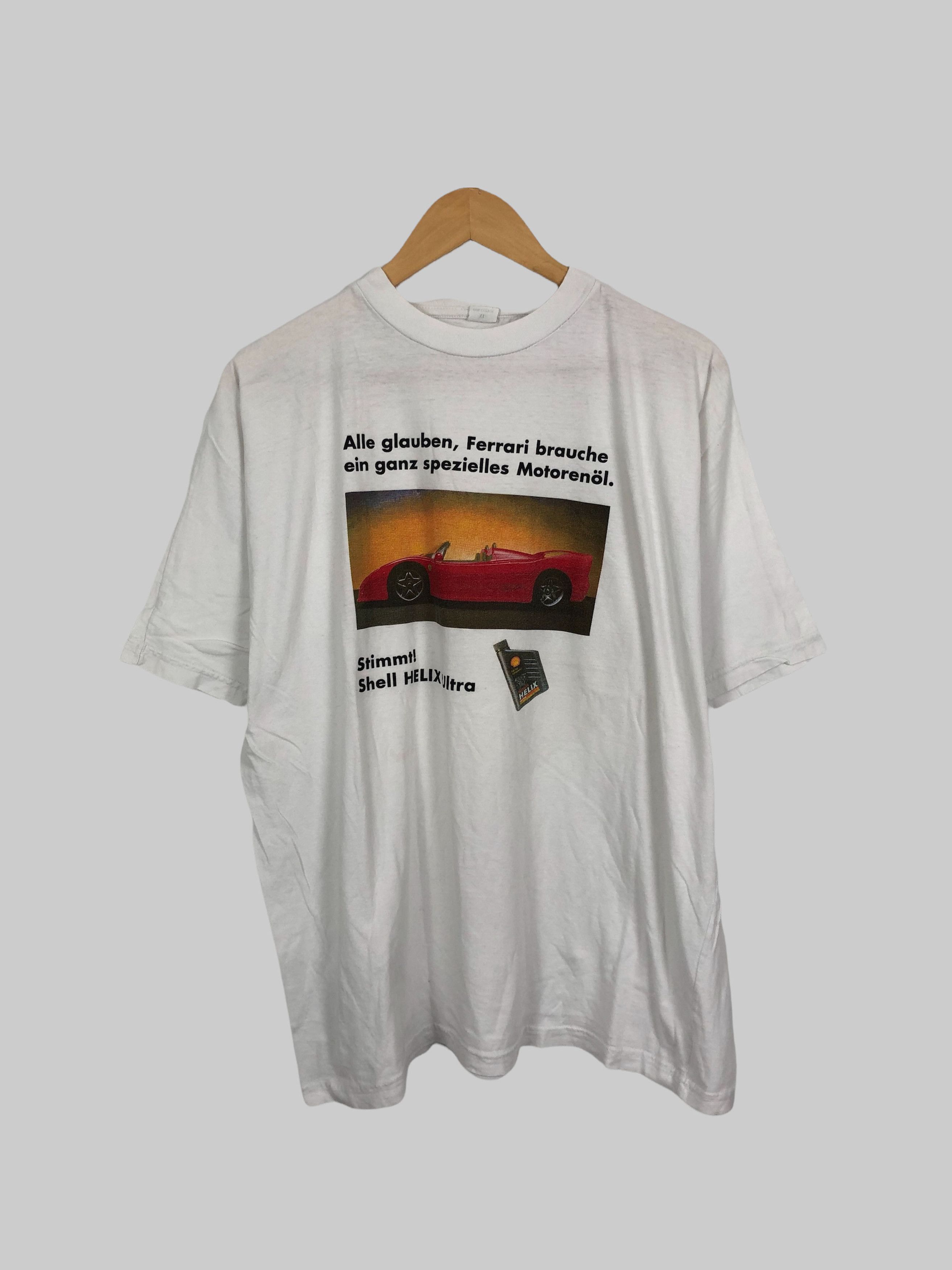 Ferrari Vintage 90s Ferrari Shell Helix Ultra Promo t-shirt Size US XL / EU 56 / 4 - 1 Thumbnail
