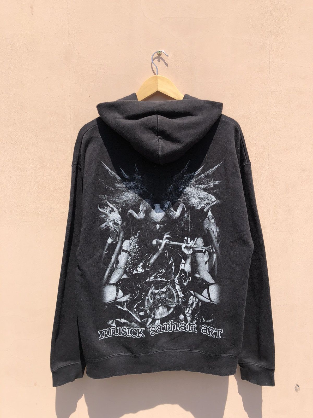 Band Tees Vintage 00s Belphegor faded hoodie (Dark Funeral Morbid) Size US L / EU 52-54 / 3 - 4 Thumbnail