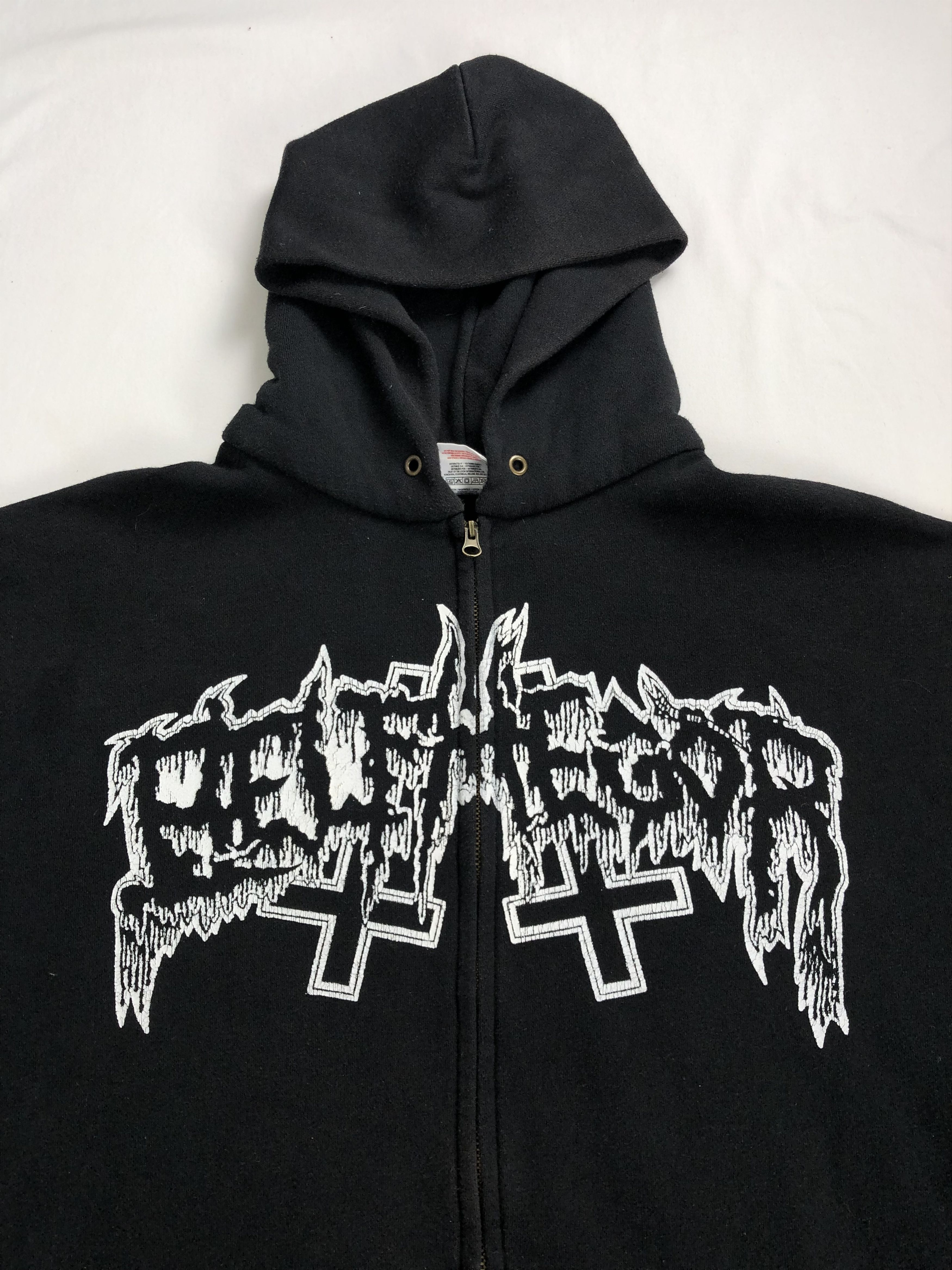 Band Tees Vintage 00s Belphegor faded hoodie (Dark Funeral Morbid) Size US L / EU 52-54 / 3 - 5 Thumbnail