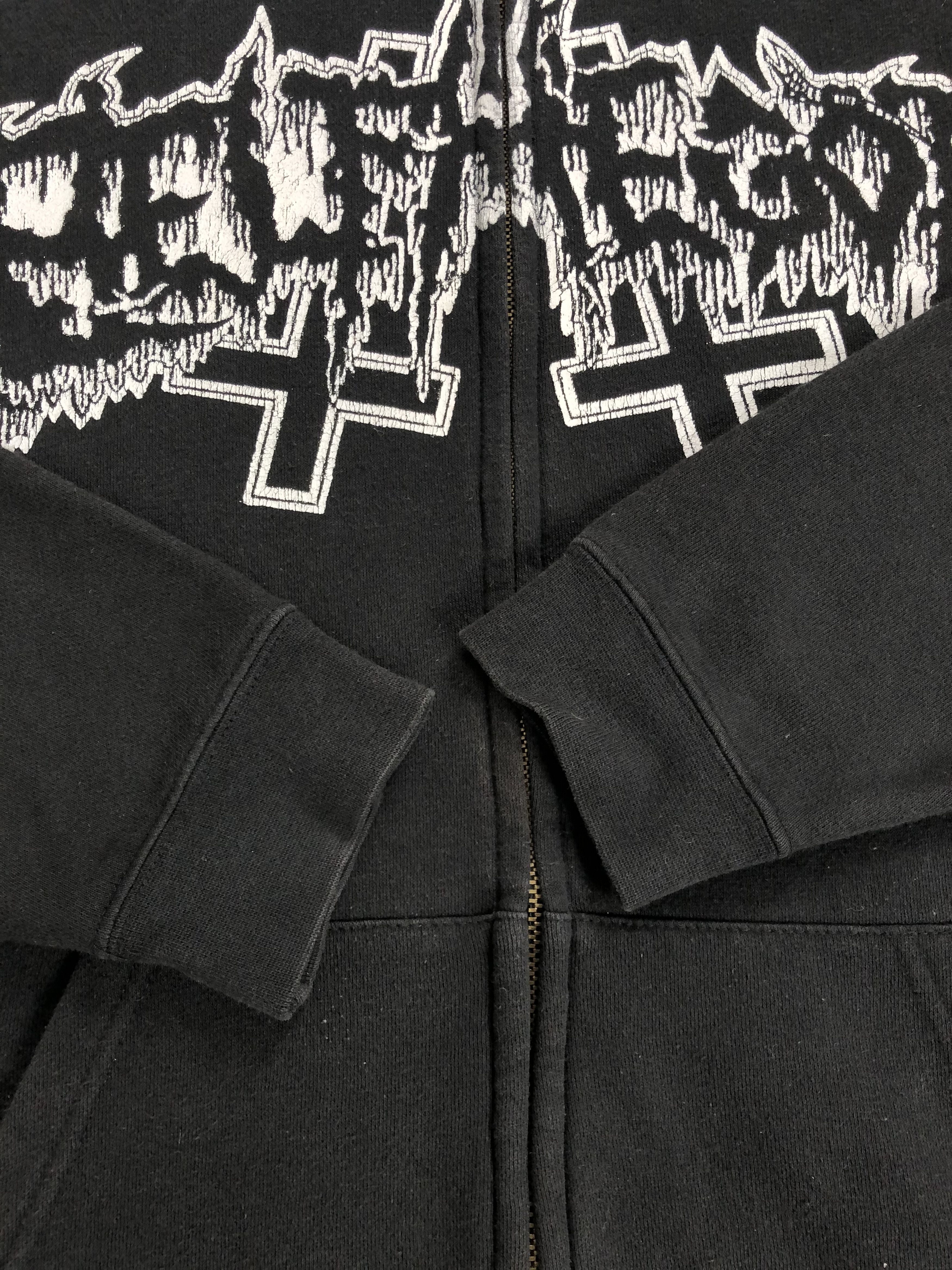 Band Tees Vintage 00s Belphegor faded hoodie (Dark Funeral Morbid) Size US L / EU 52-54 / 3 - 7 Thumbnail