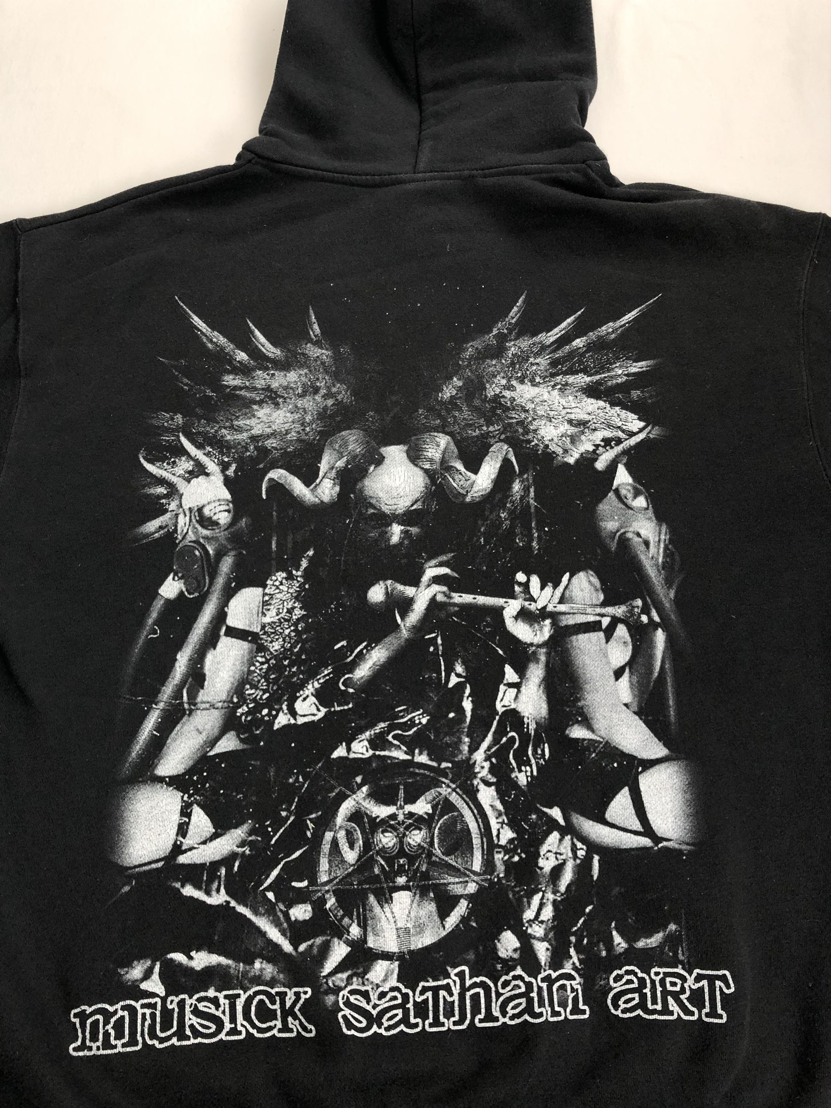 Band Tees Vintage 00s Belphegor faded hoodie (Dark Funeral Morbid) Size US L / EU 52-54 / 3 - 15 Thumbnail