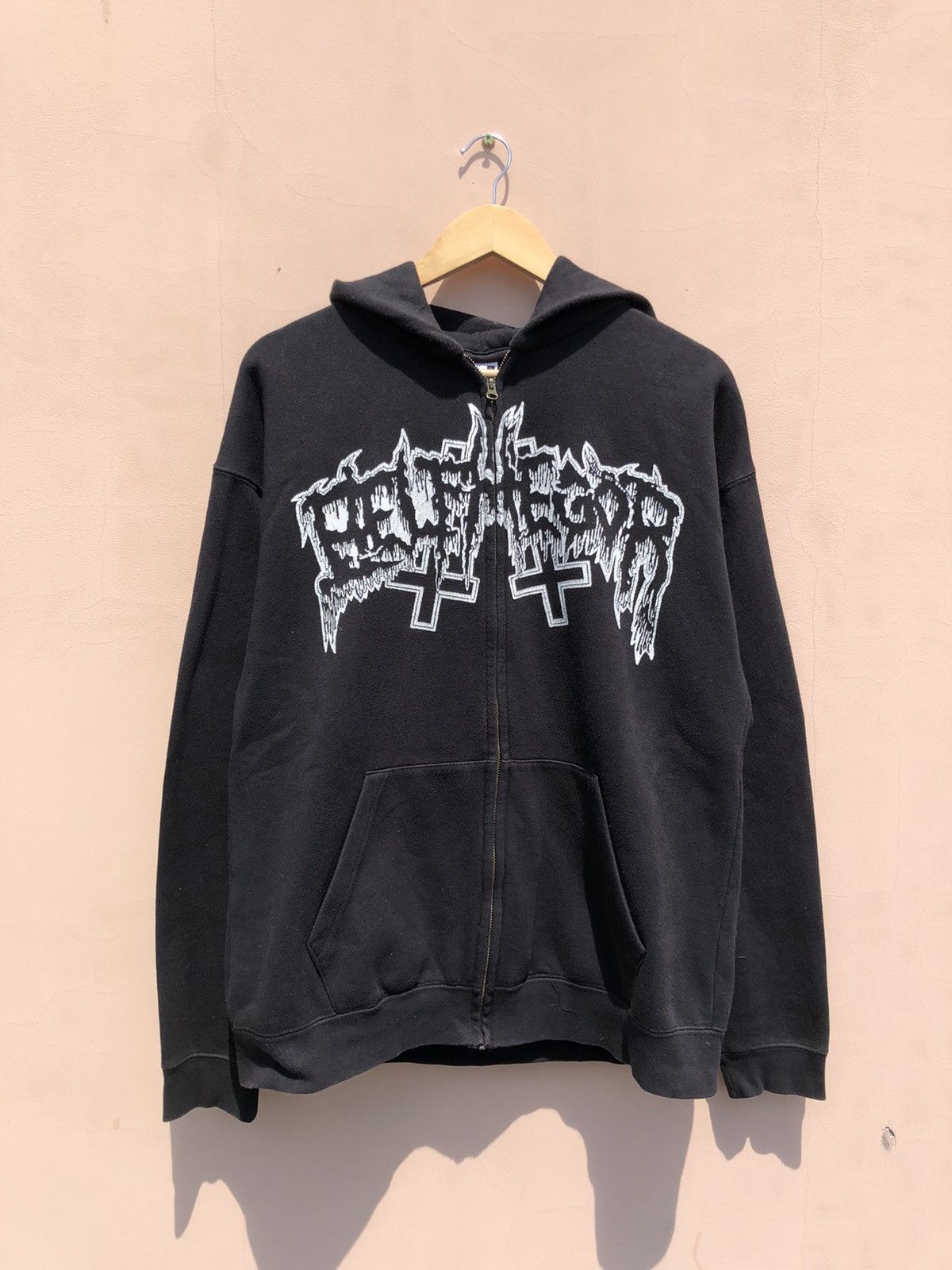 Band Tees Vintage 00s Belphegor faded hoodie (Dark Funeral Morbid) Size US L / EU 52-54 / 3 - 3 Thumbnail