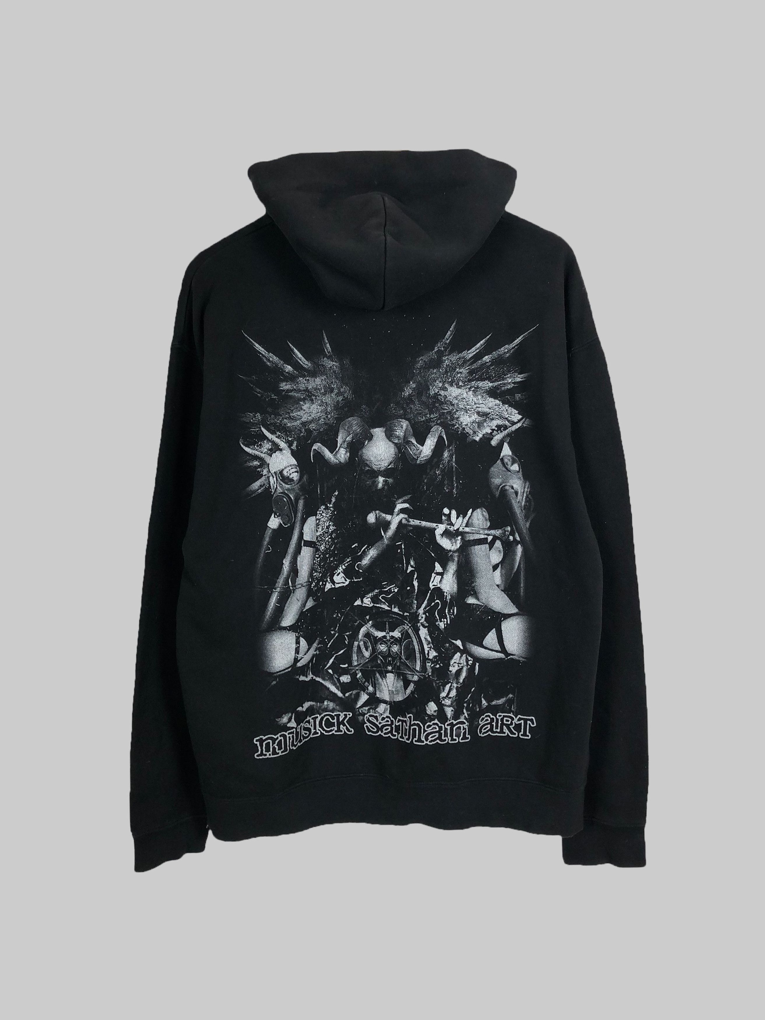 Band Tees Vintage 00s Belphegor faded hoodie (Dark Funeral Morbid) Size US L / EU 52-54 / 3 - 2 Thumbnail